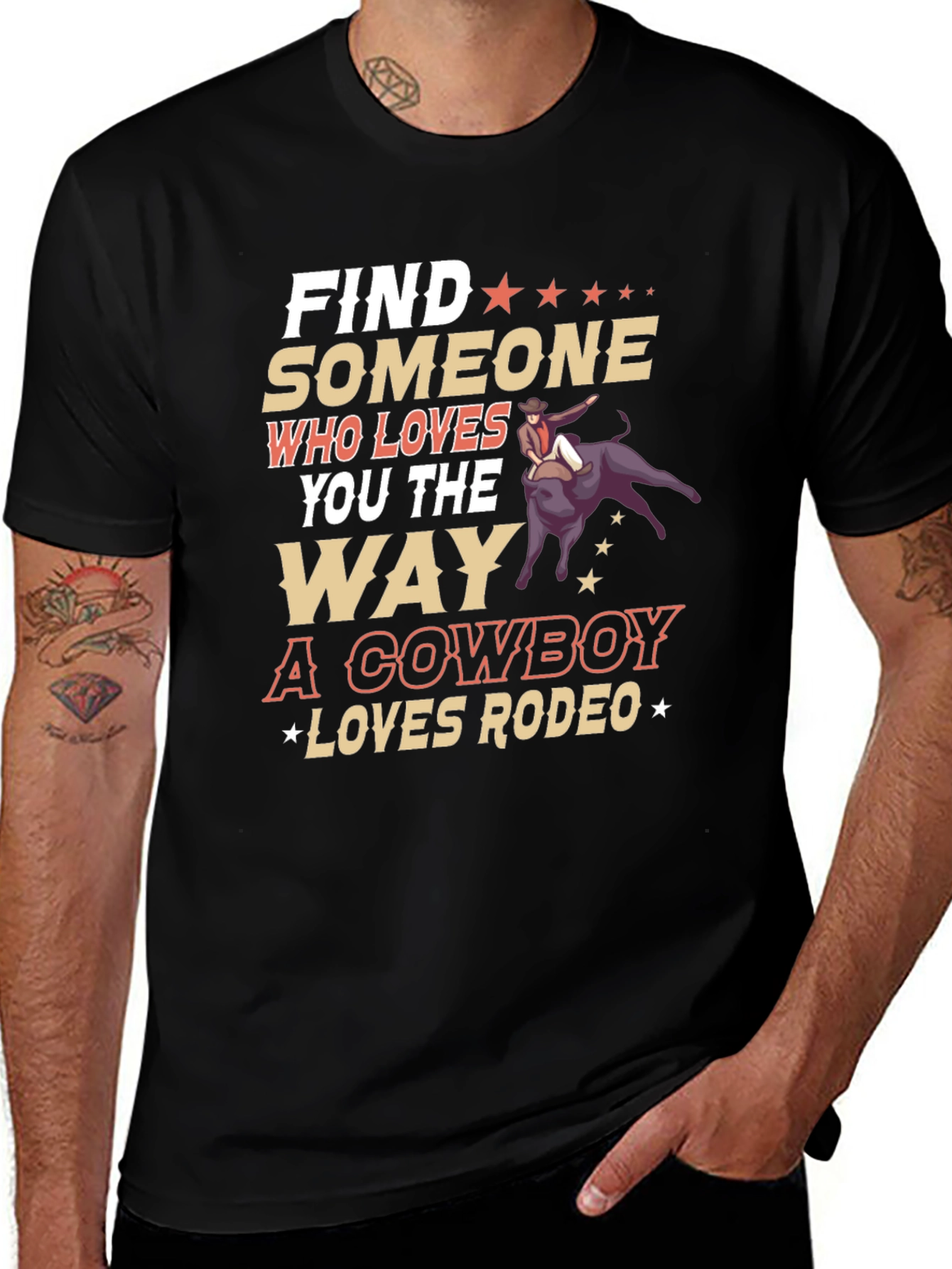 Cowboy Loves Rodeo Graphic T-Shirt