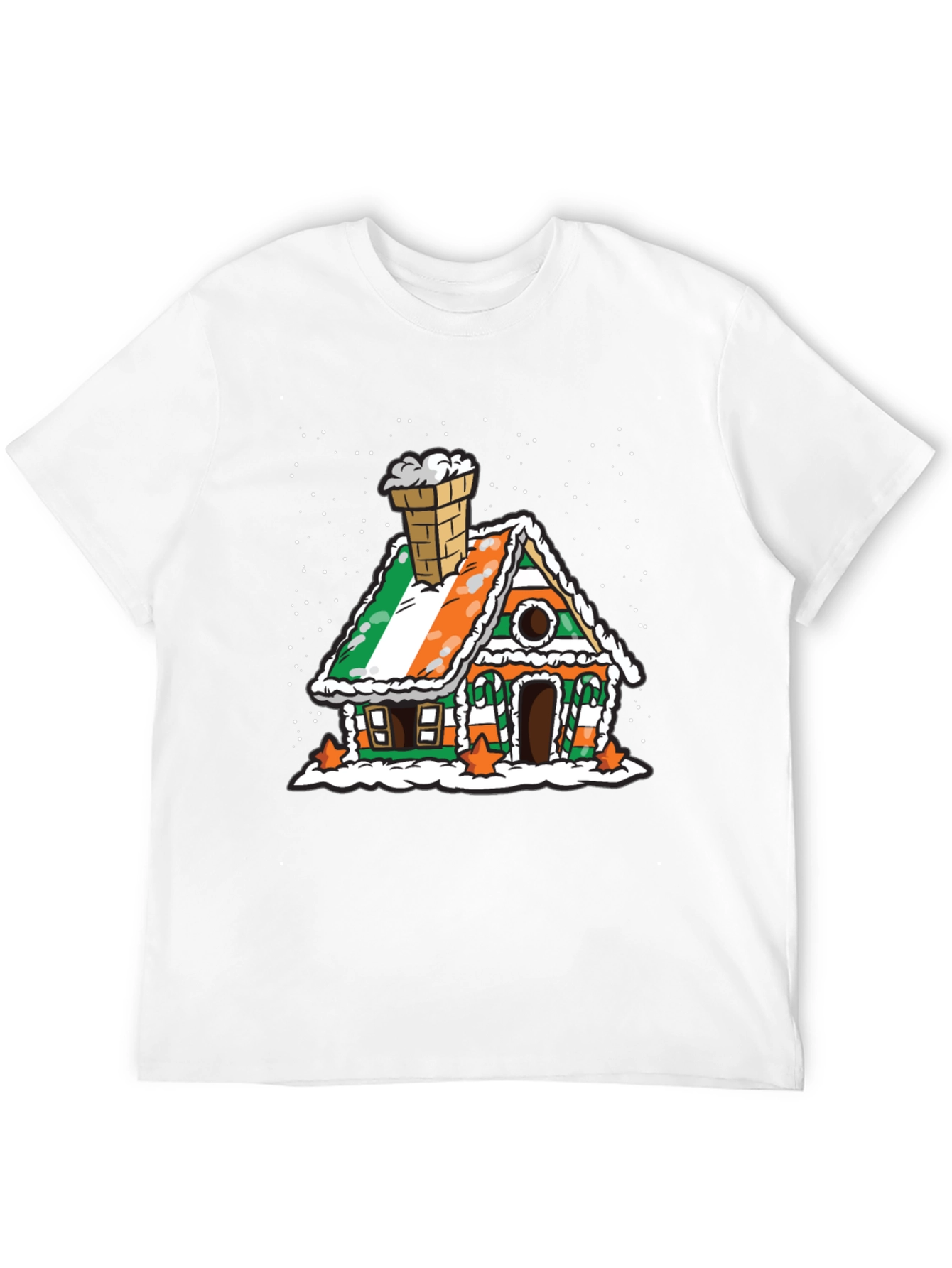 Irish Flag Gingerbread House Black T-Shirt