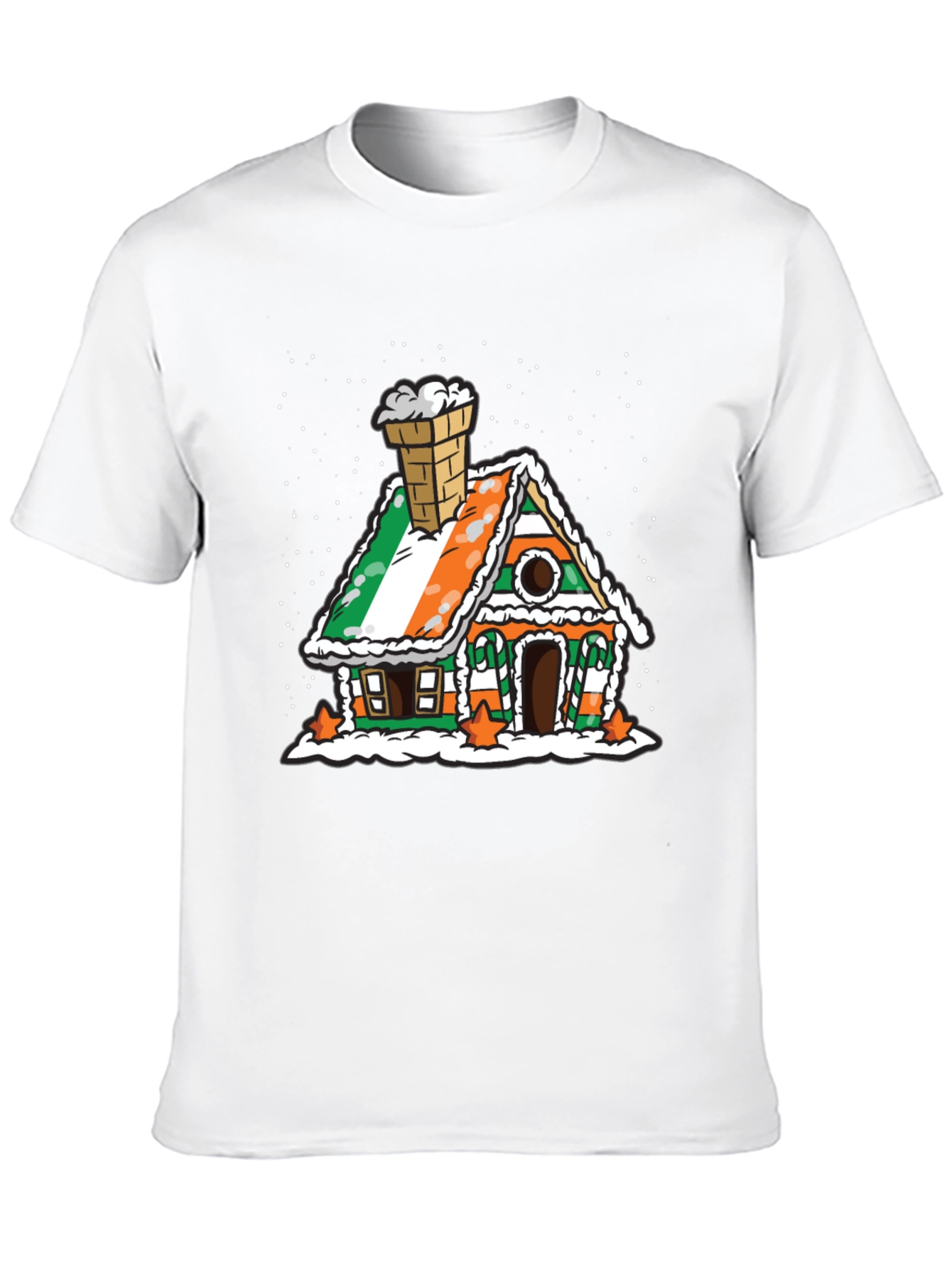 Irish Flag Gingerbread House Black T-Shirt