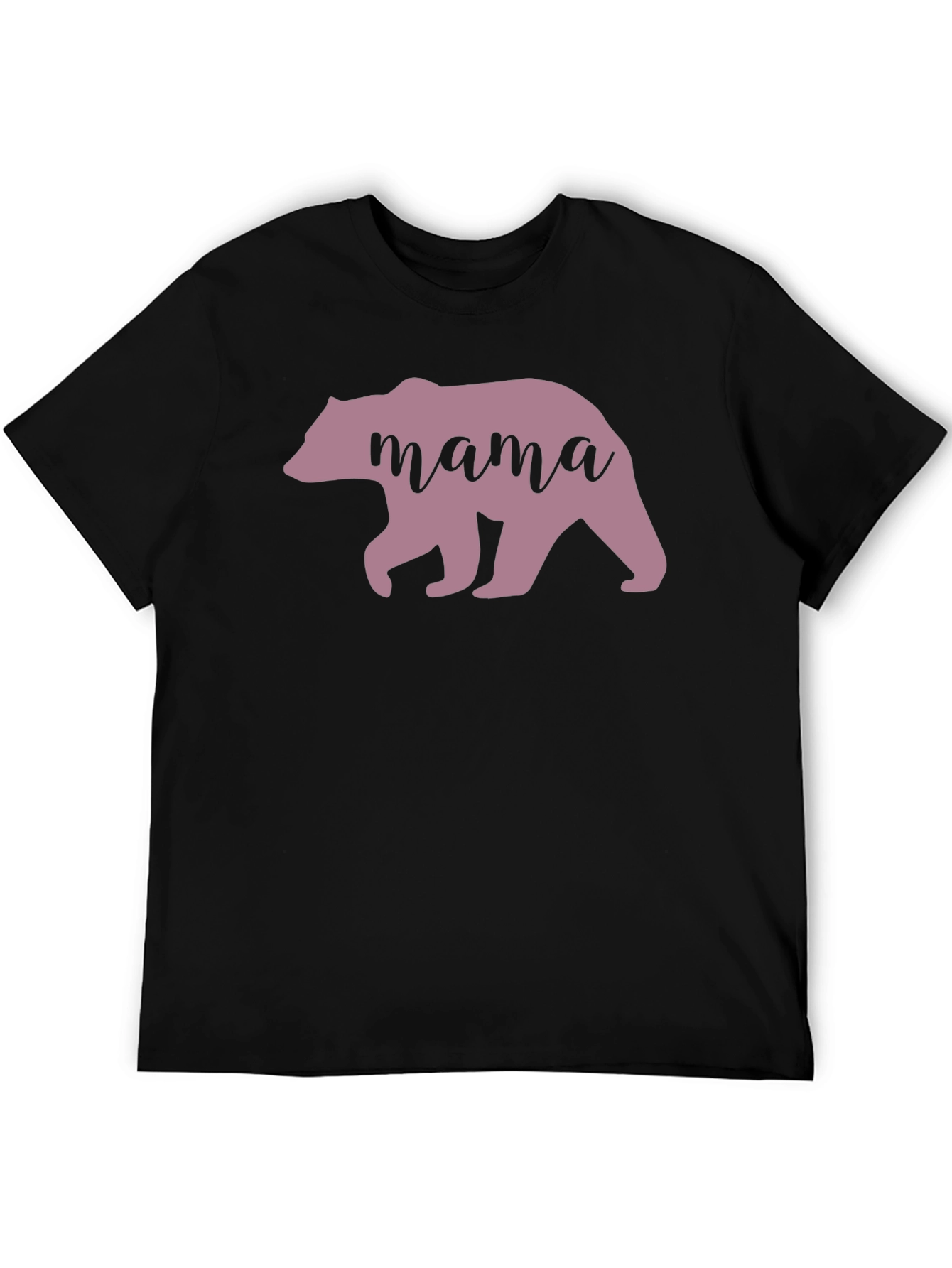 Mama Bear Graphic T-Shirt - Black Crew Neck Tee