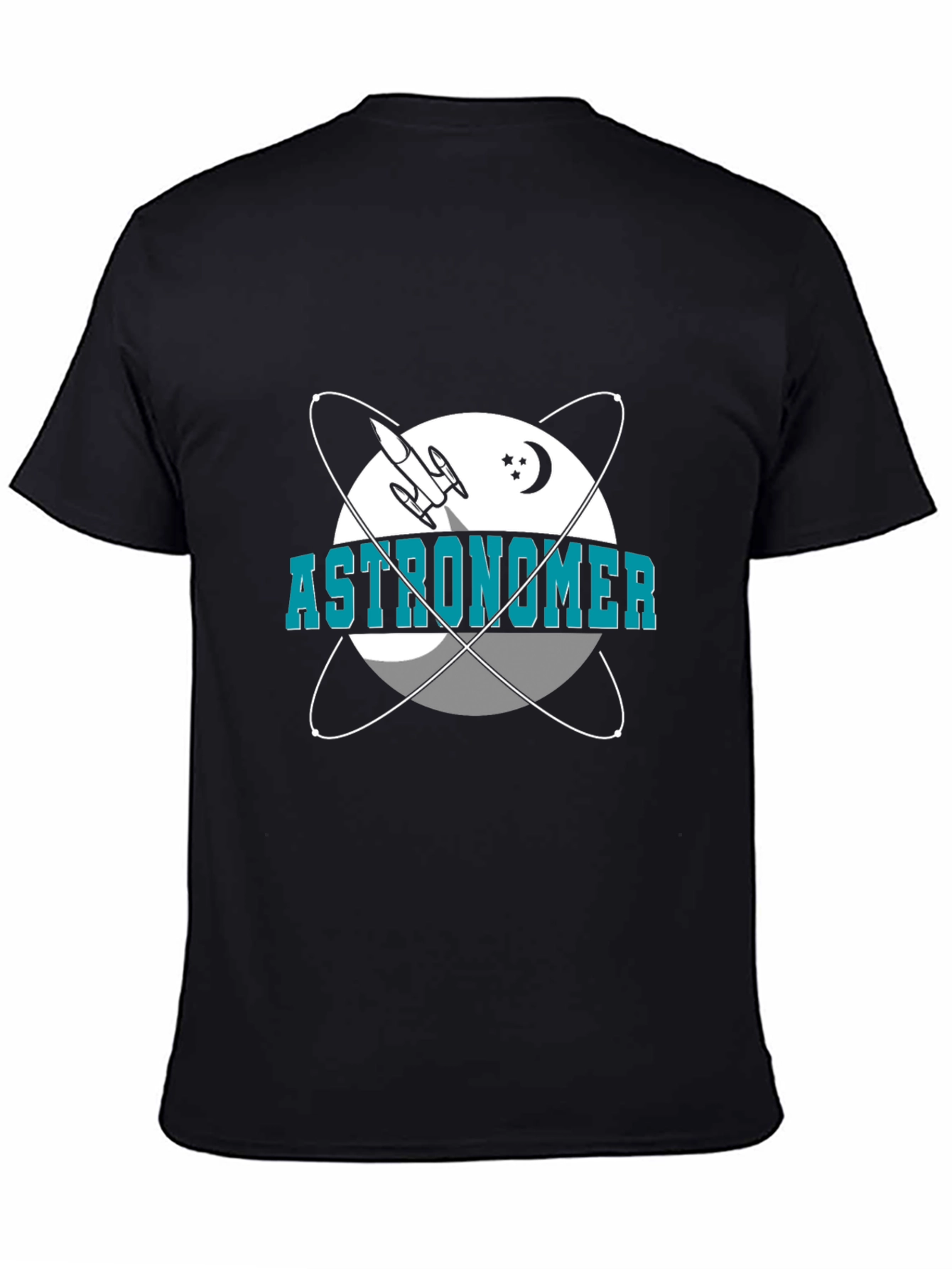 Astronomer T-Shirt - Space Rocket & Planets Design