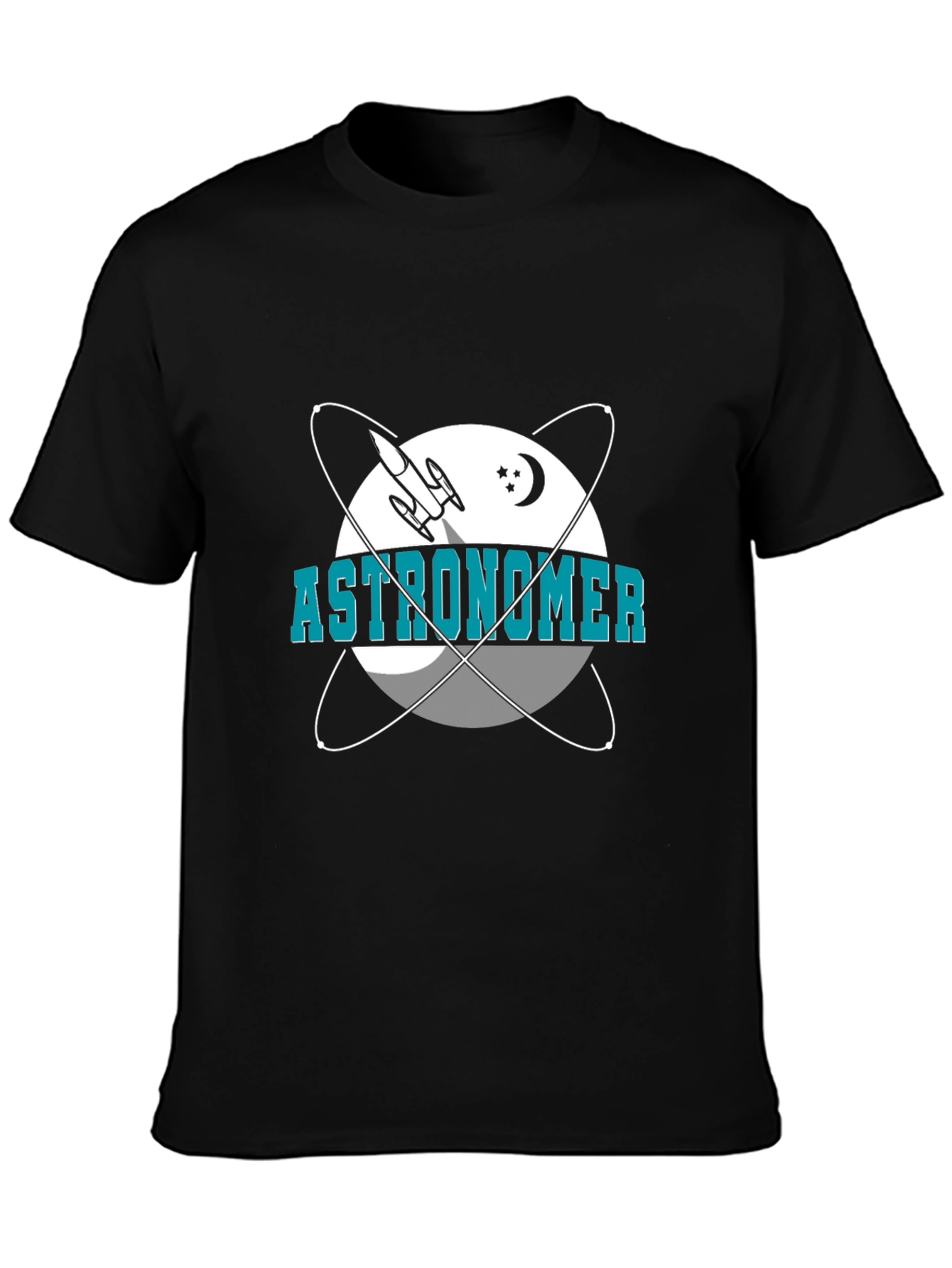 Astronomer T-Shirt - Space Rocket & Planets Design