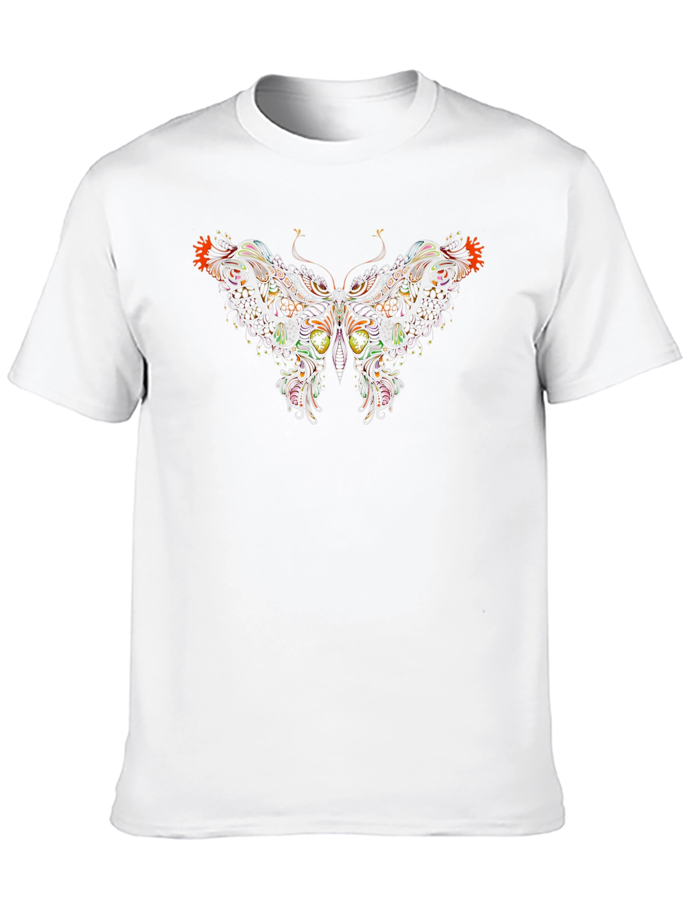 Butterfly Graphic Print Black T-Shirt