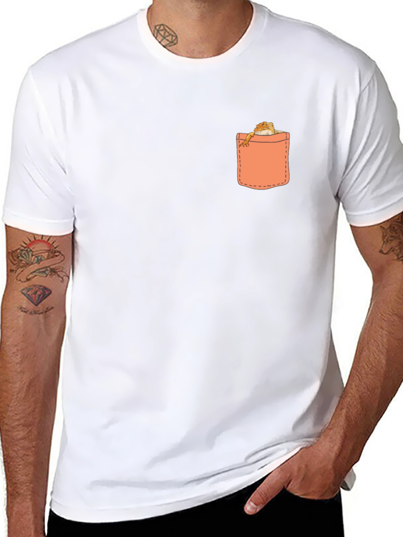 Pocket Pet Graphic Tee - Black
