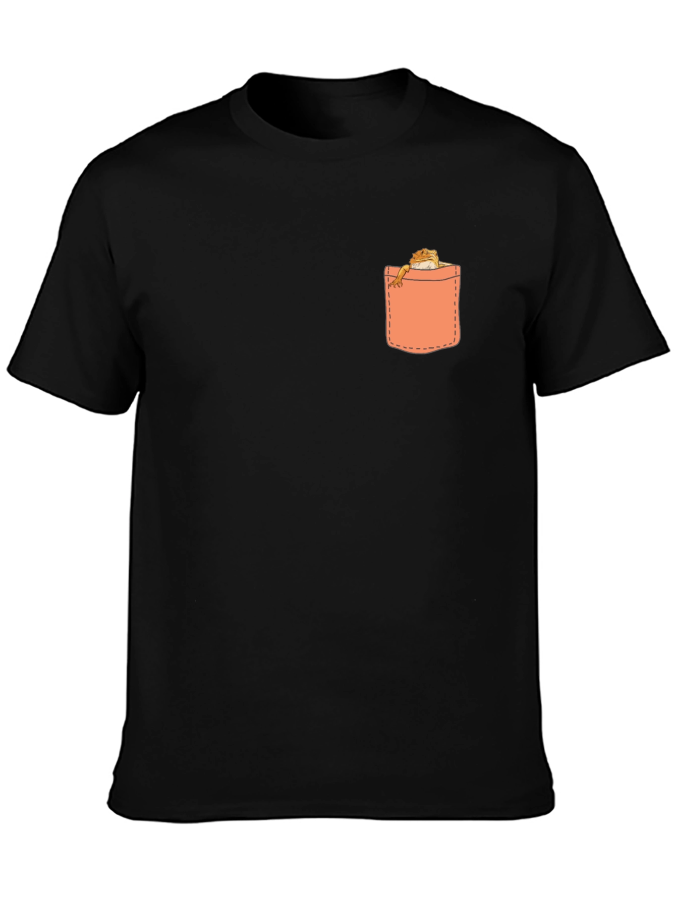 Pocket Pet Graphic Tee - Black