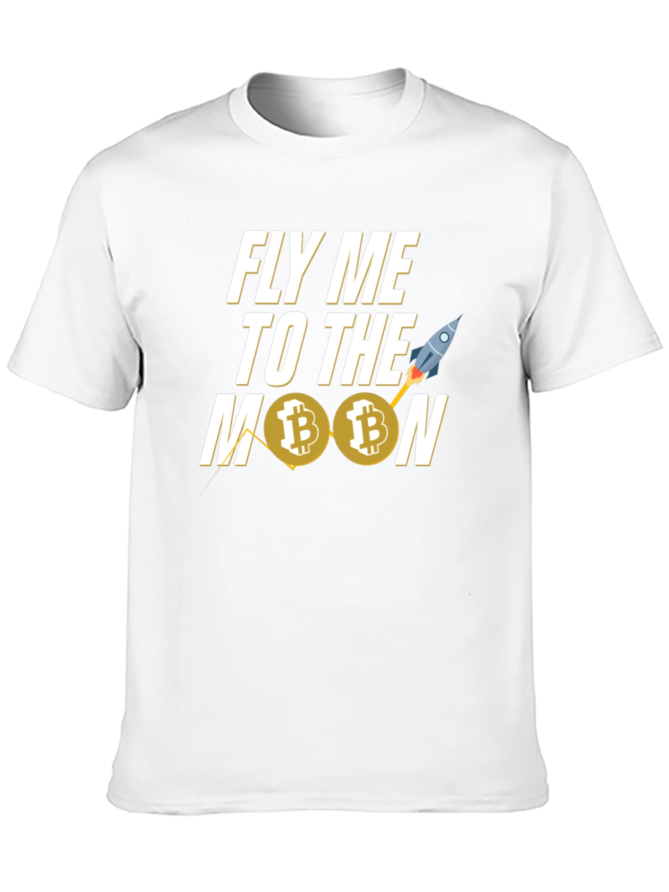 Fly Me To The Moon Bitcoin Black T-Shirt