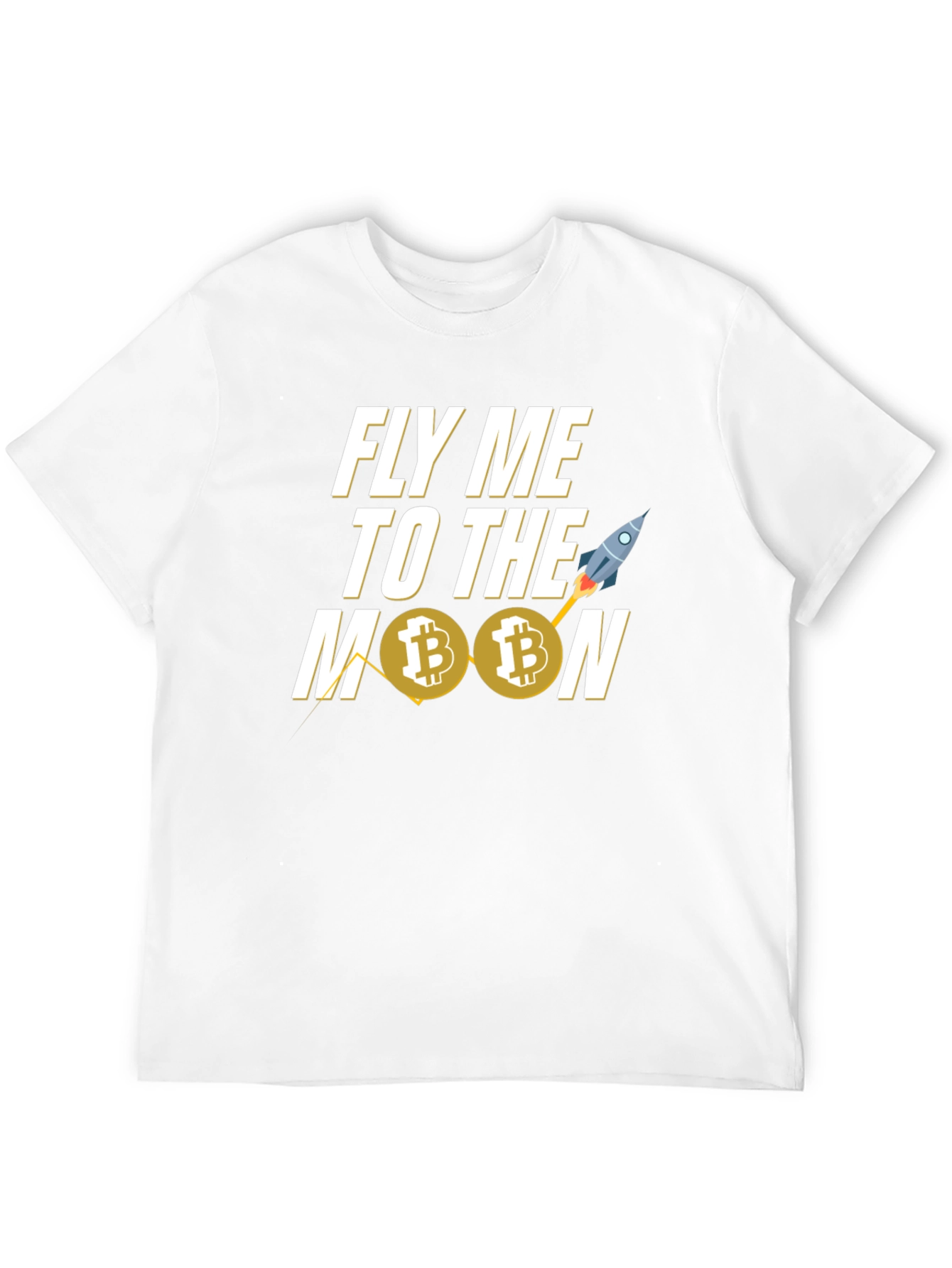Fly Me To The Moon Bitcoin Black T-Shirt