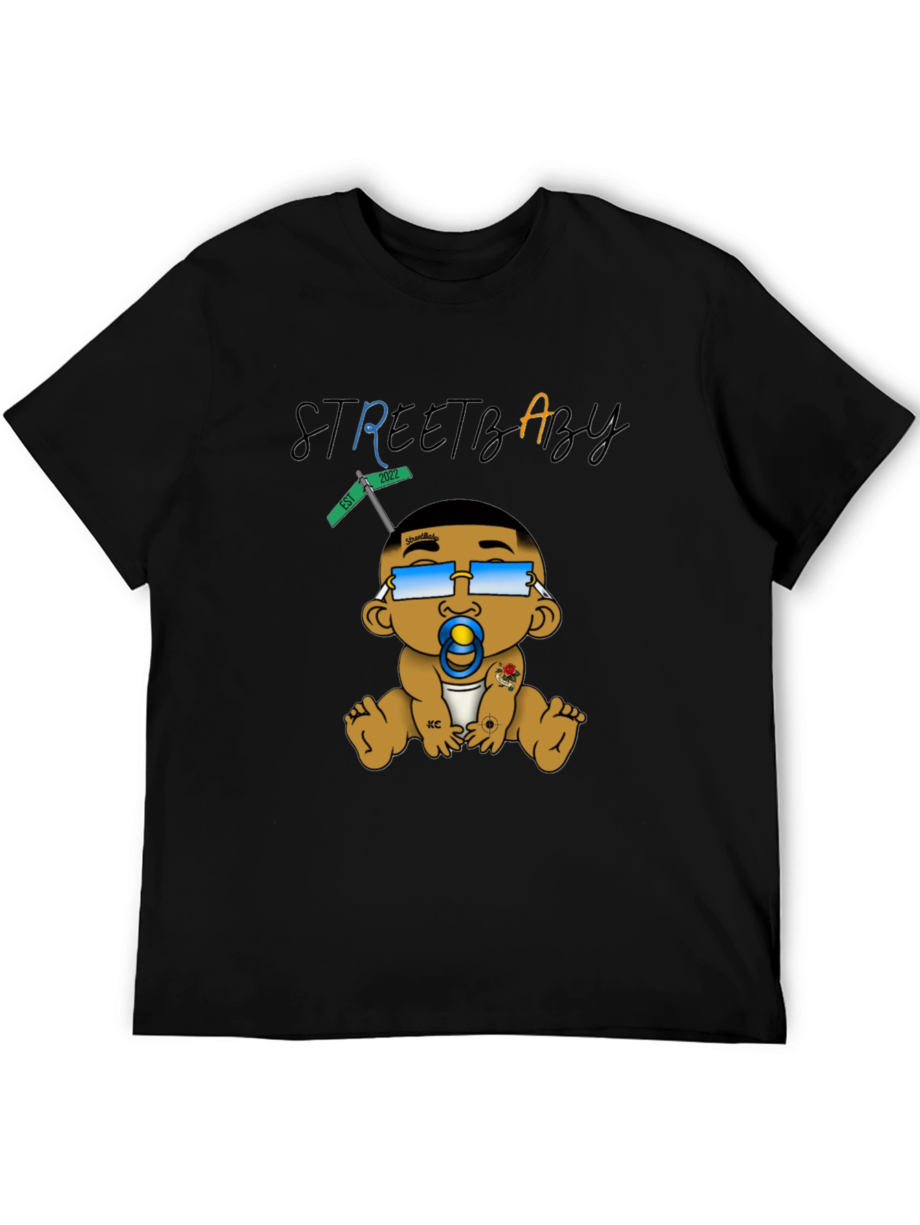 Street Baby Black Graphic T-Shirt