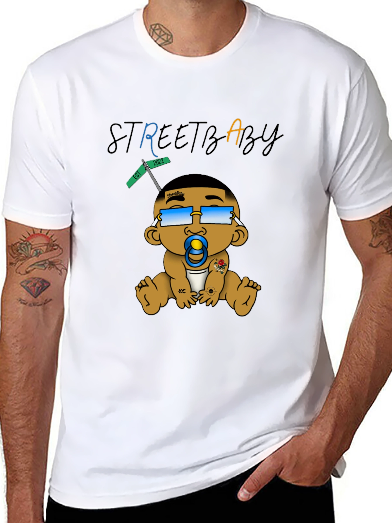 Street Baby Black Graphic T-Shirt