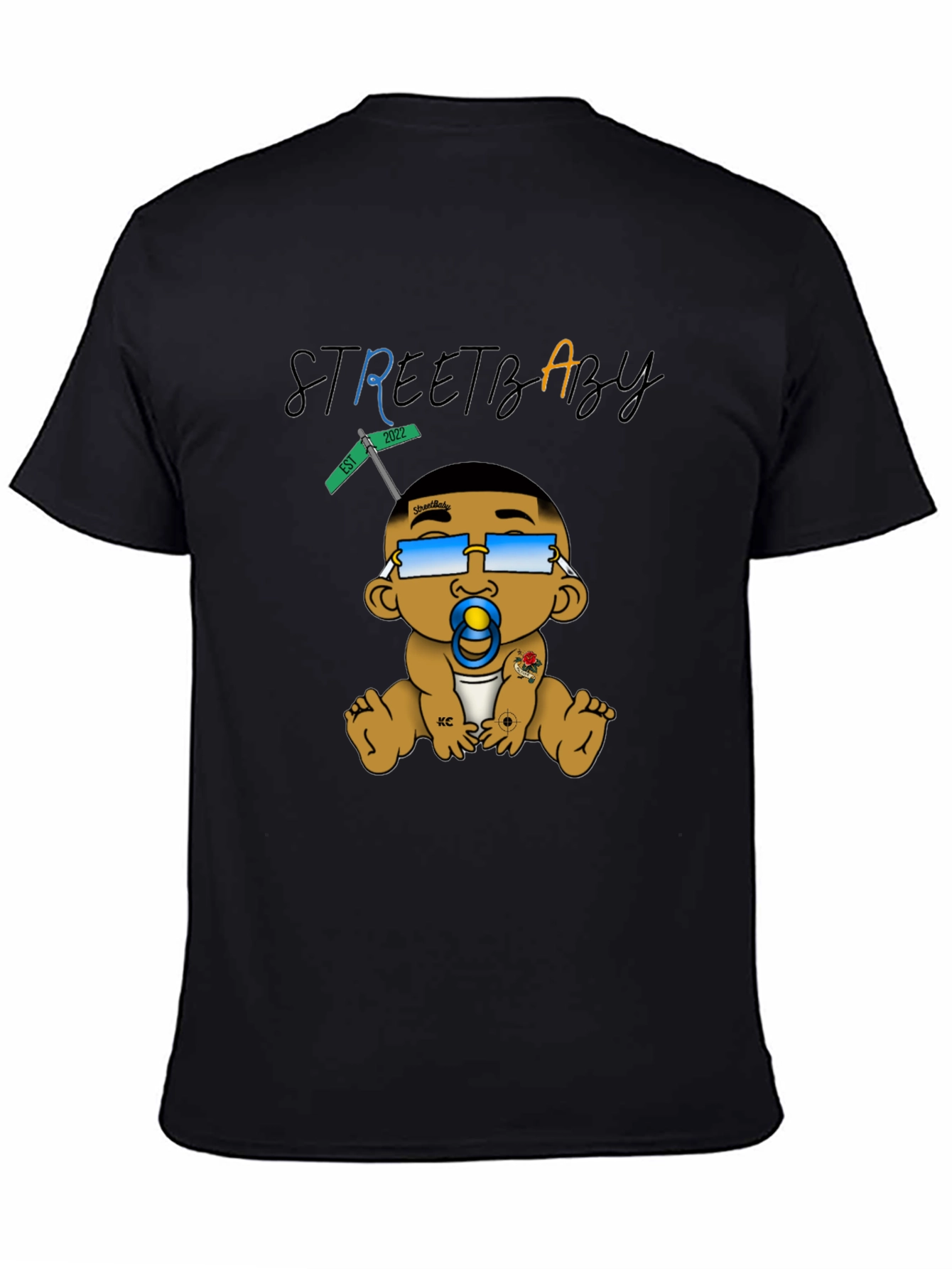 Street Baby Black Graphic T-Shirt