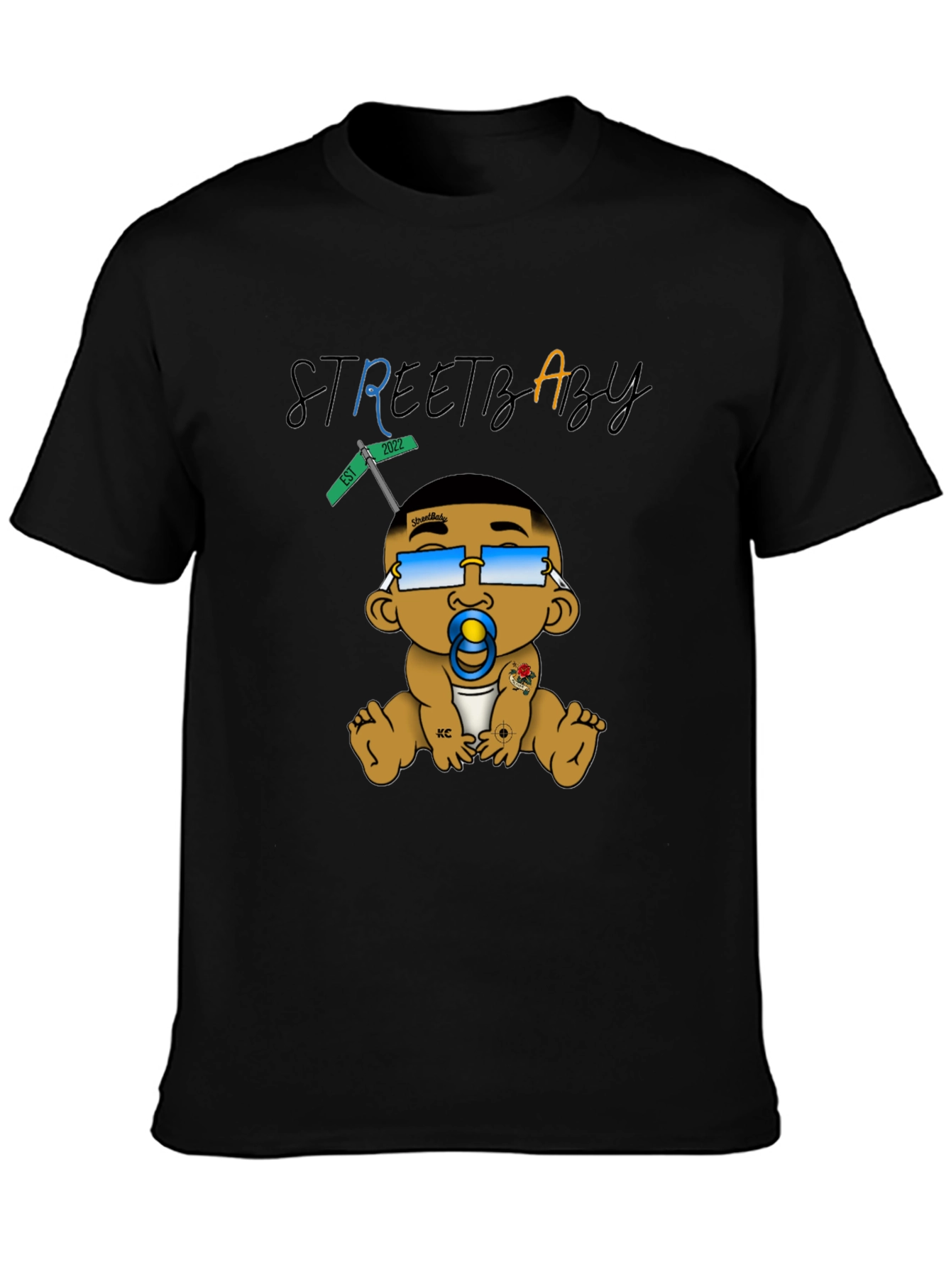 Street Baby Black Graphic T-Shirt