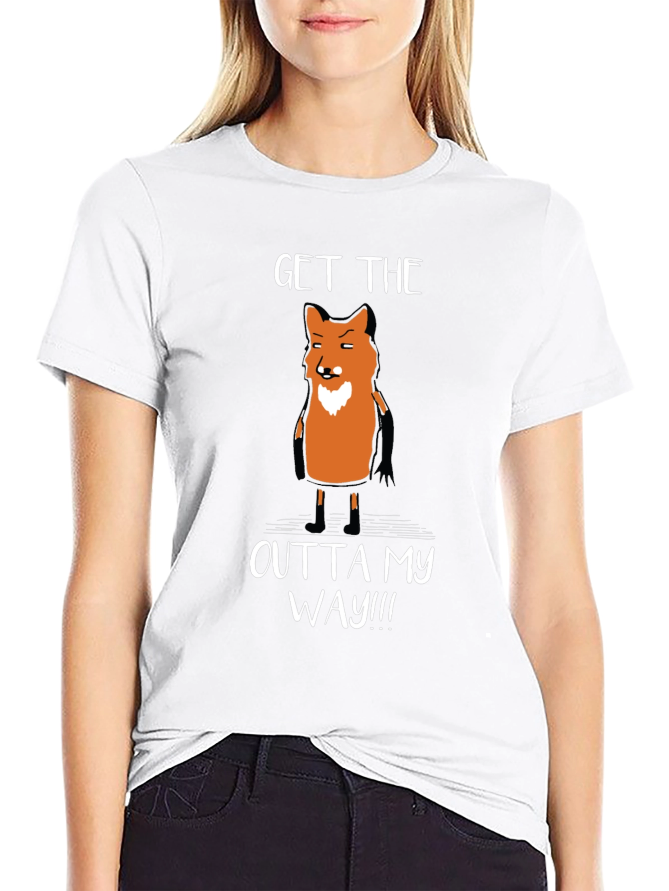 Funny Fox Graphic T-Shirt - Get Outta My Way!