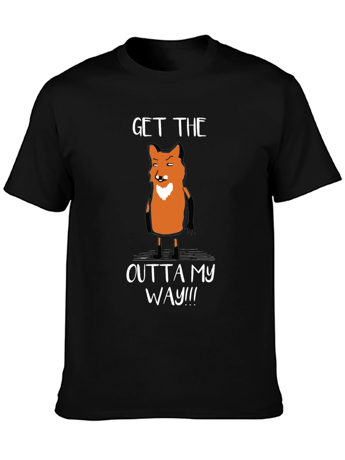 Funny Fox Graphic T-Shirt - Get Outta My Way!