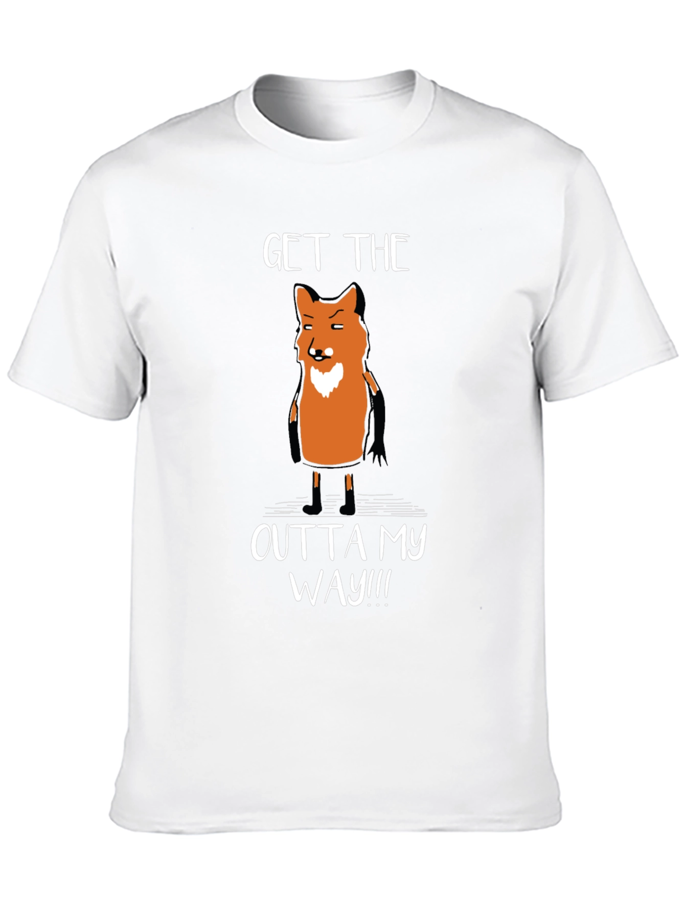 Funny Fox Graphic T-Shirt - Get Outta My Way!