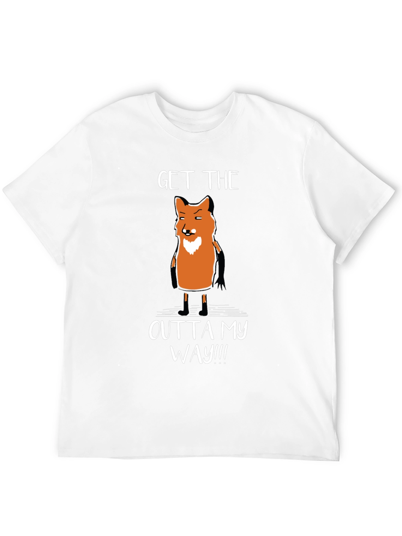 Funny Fox Graphic T-Shirt - Get Outta My Way!
