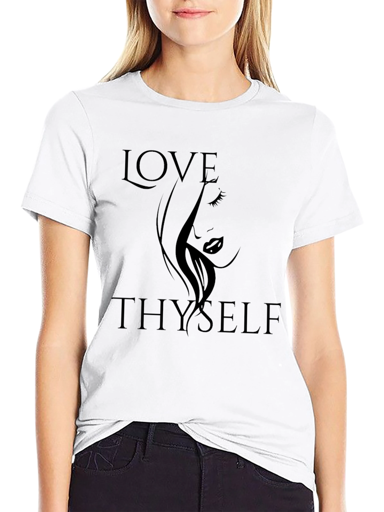 Love Thyself Black Graphic Tee