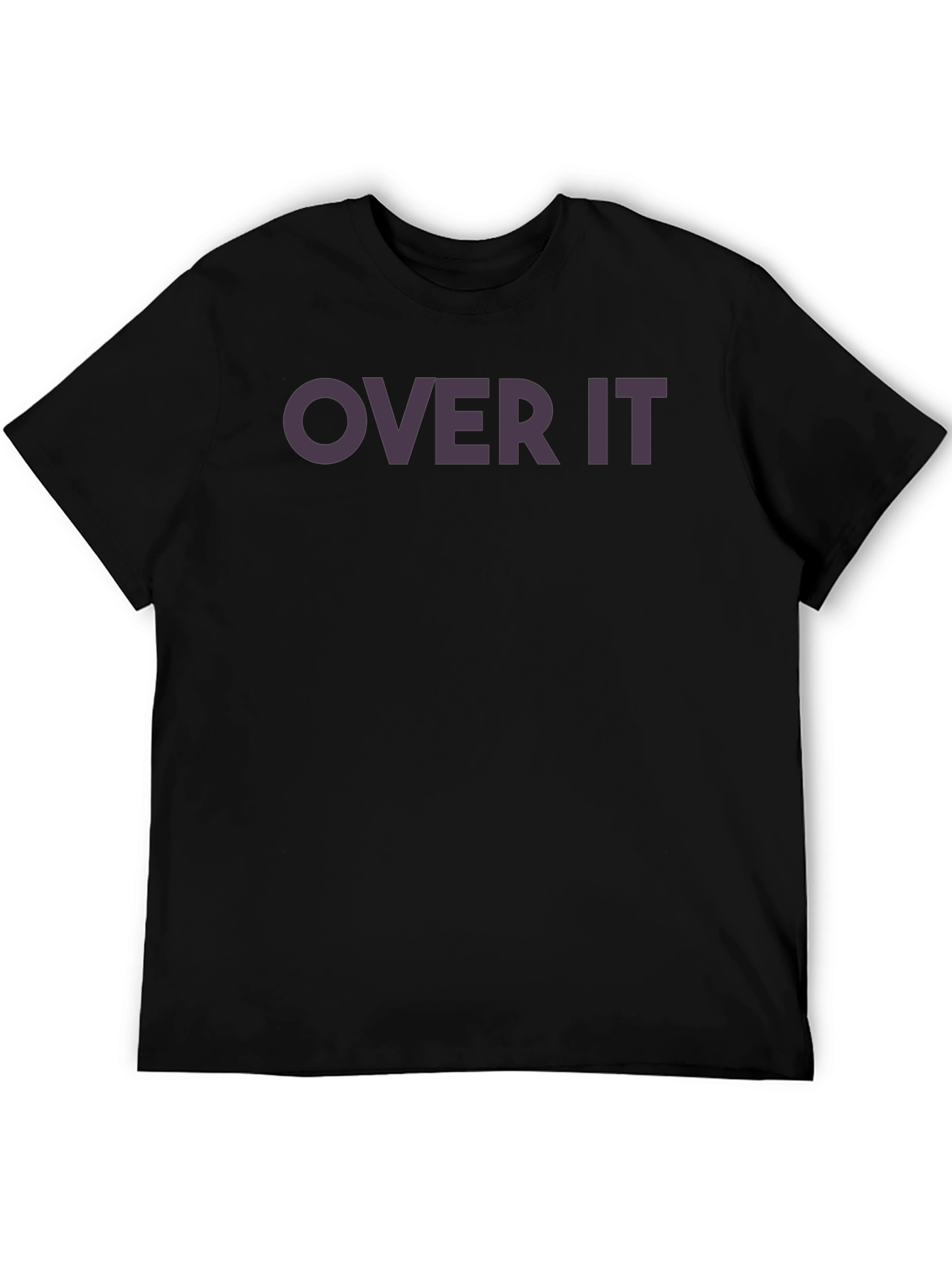 Over It Black Graphic Tee - Casual Style
