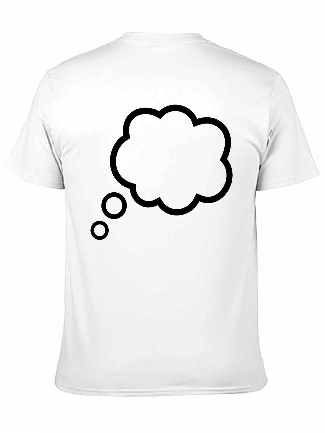 Mens Black T-Shirt with Thinking Cloud Design
