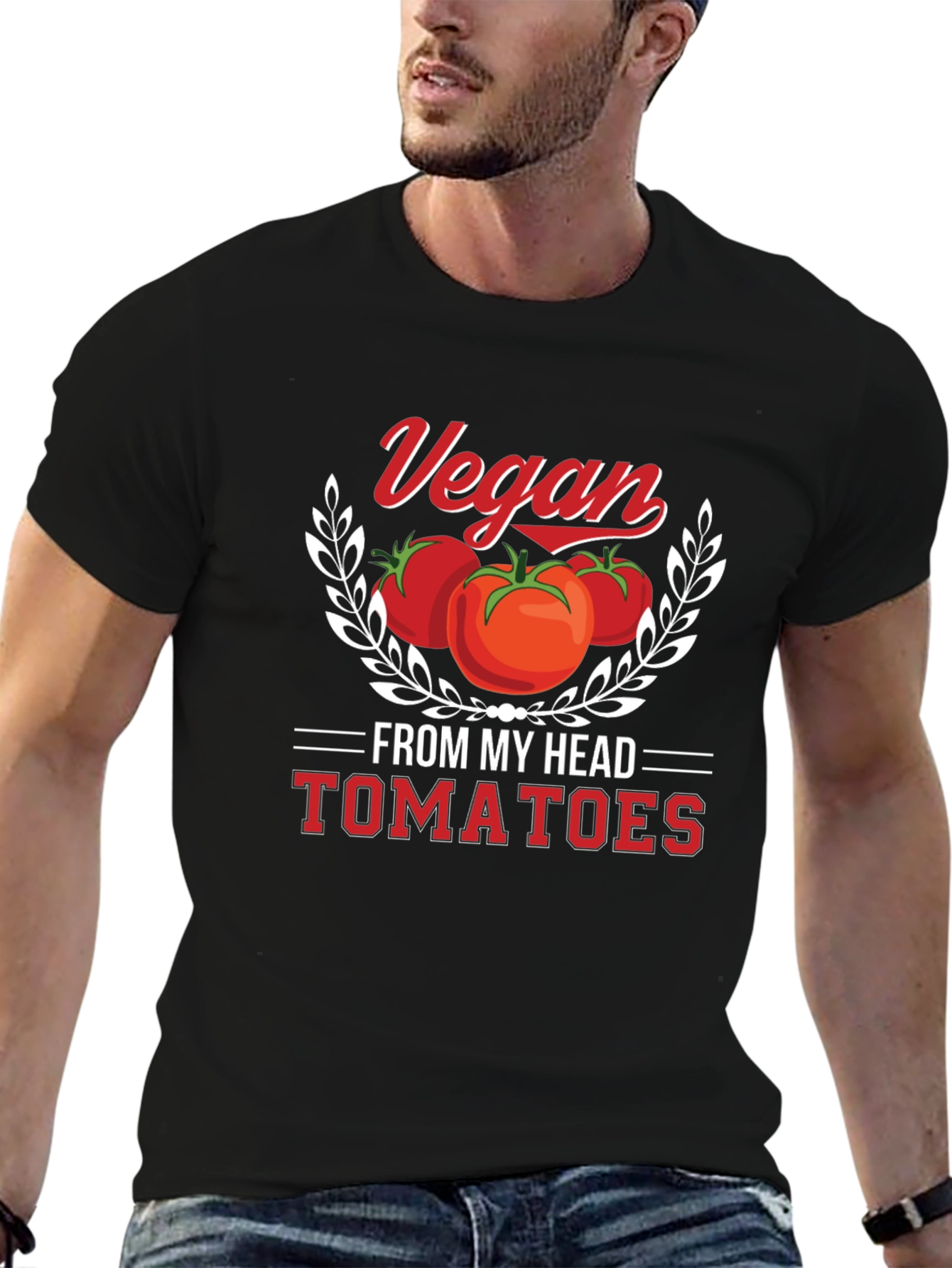 Vegan From My Head Tomatoes Graphic T-Shirt