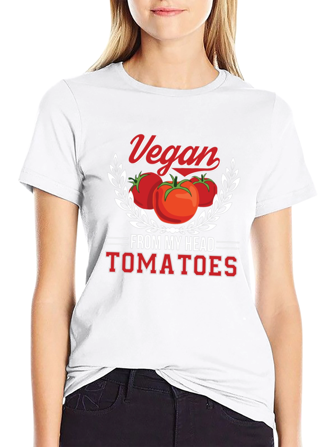 Vegan From My Head Tomatoes Graphic T-Shirt