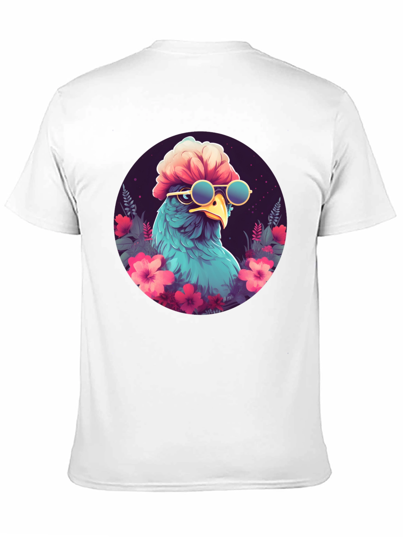 Cool Bird T-Shirt - Funky Floral Graphic Tee