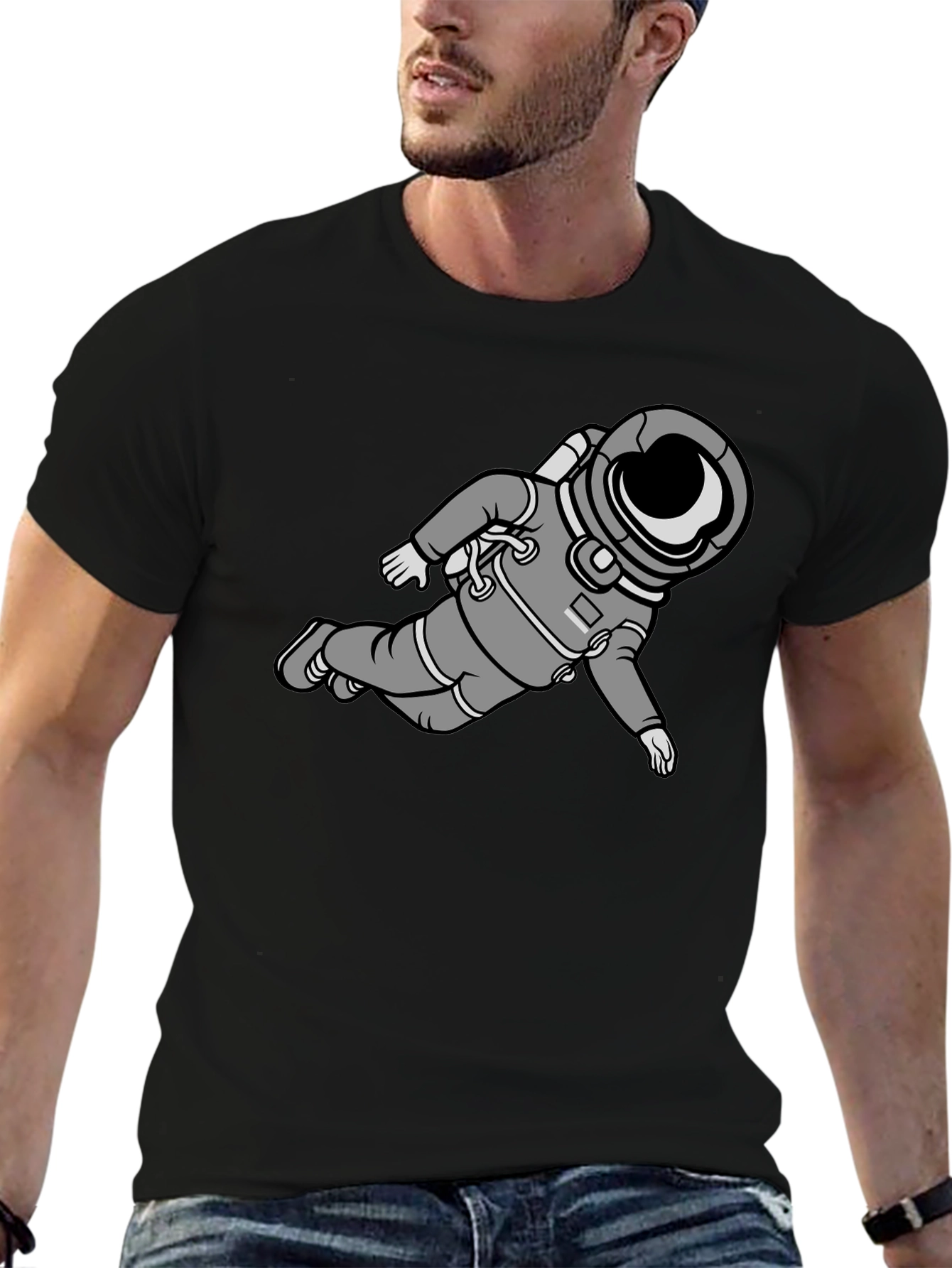 Astronaut Graphic Black T-Shirt