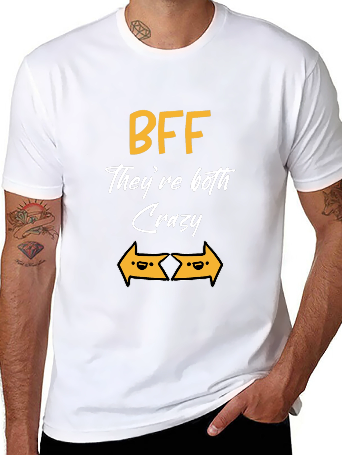 Funny BFF Theyre Both Crazy Black T-Shirt
