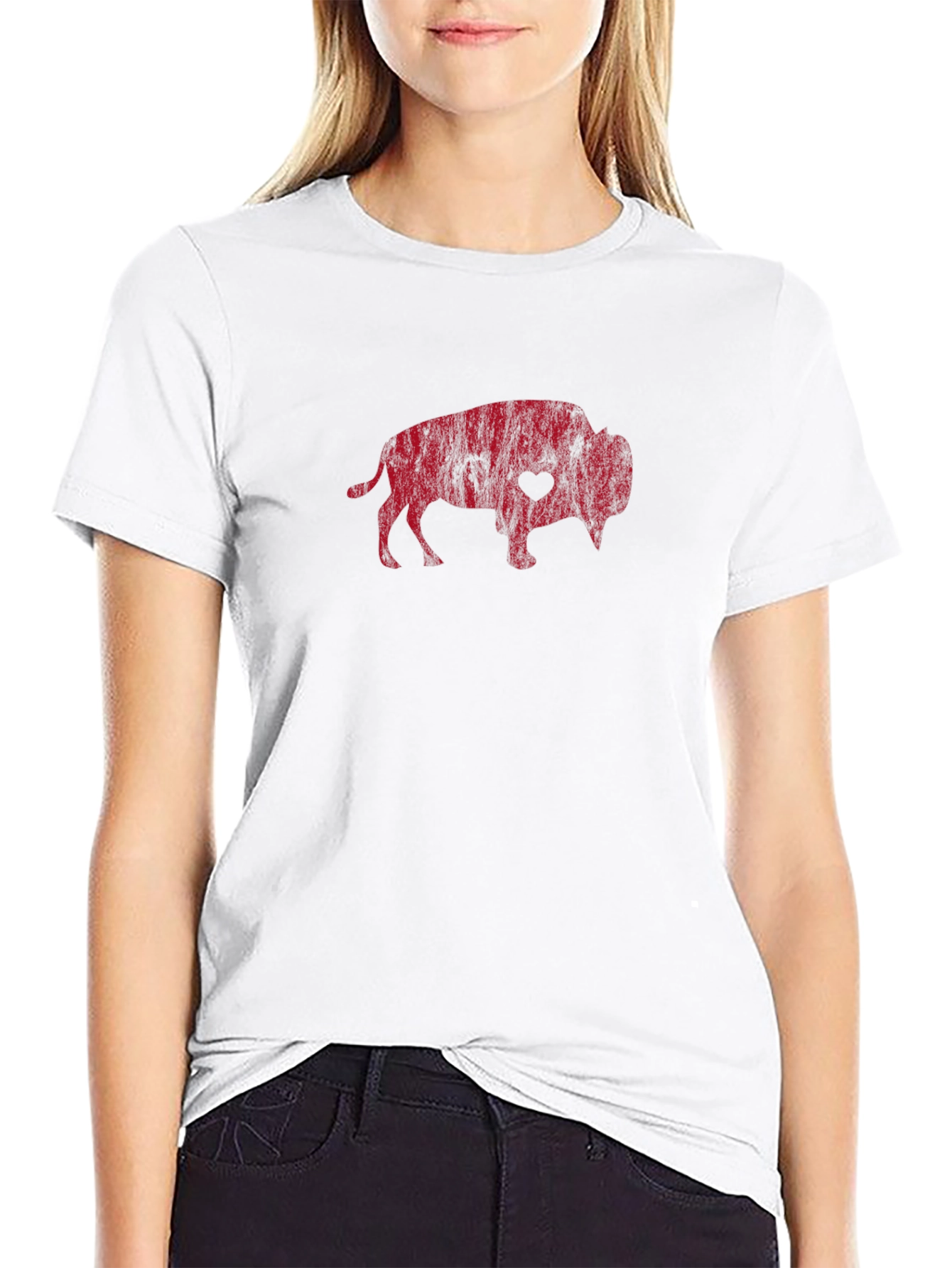 Buffalo Heart Black T-Shirt