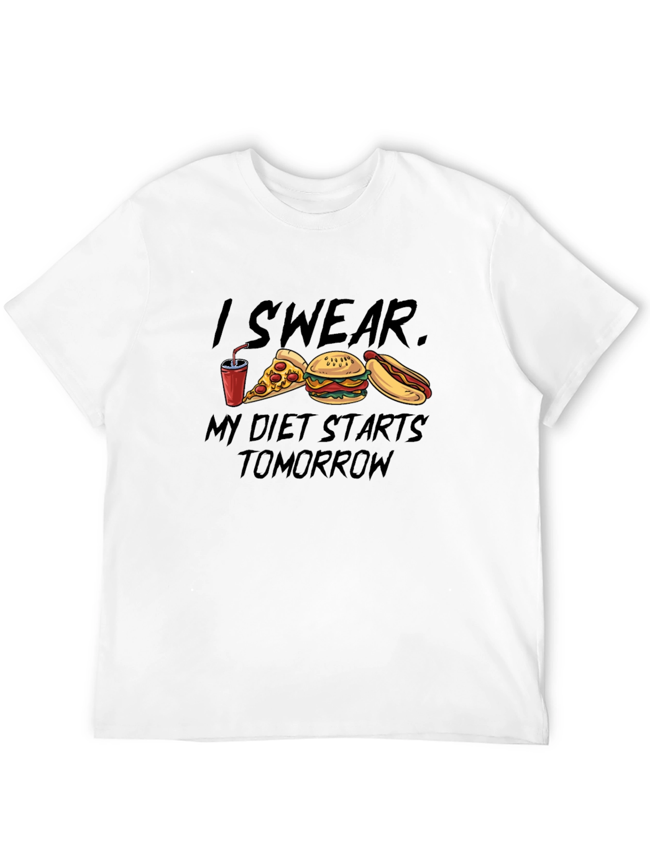 I Swear My Diet Starts Tomorrow Graphic T-Shirt