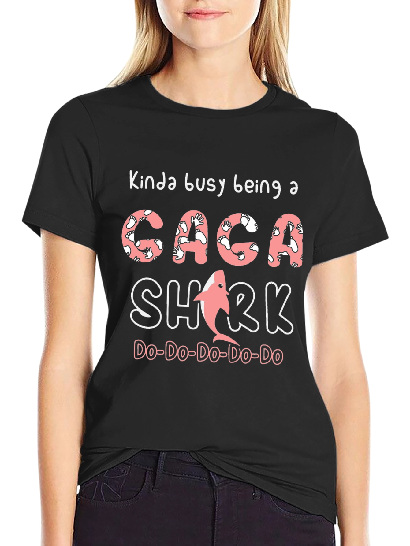 Kinda Busy Being a Caca Shark Novelty T-Shirt