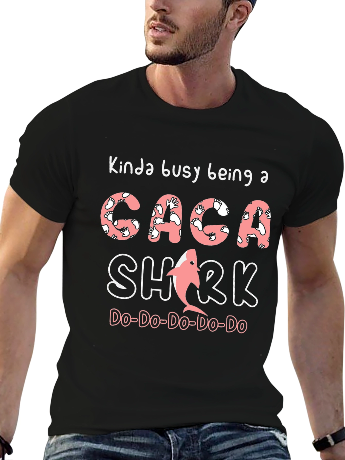 Kinda Busy Being a Caca Shark Novelty T-Shirt