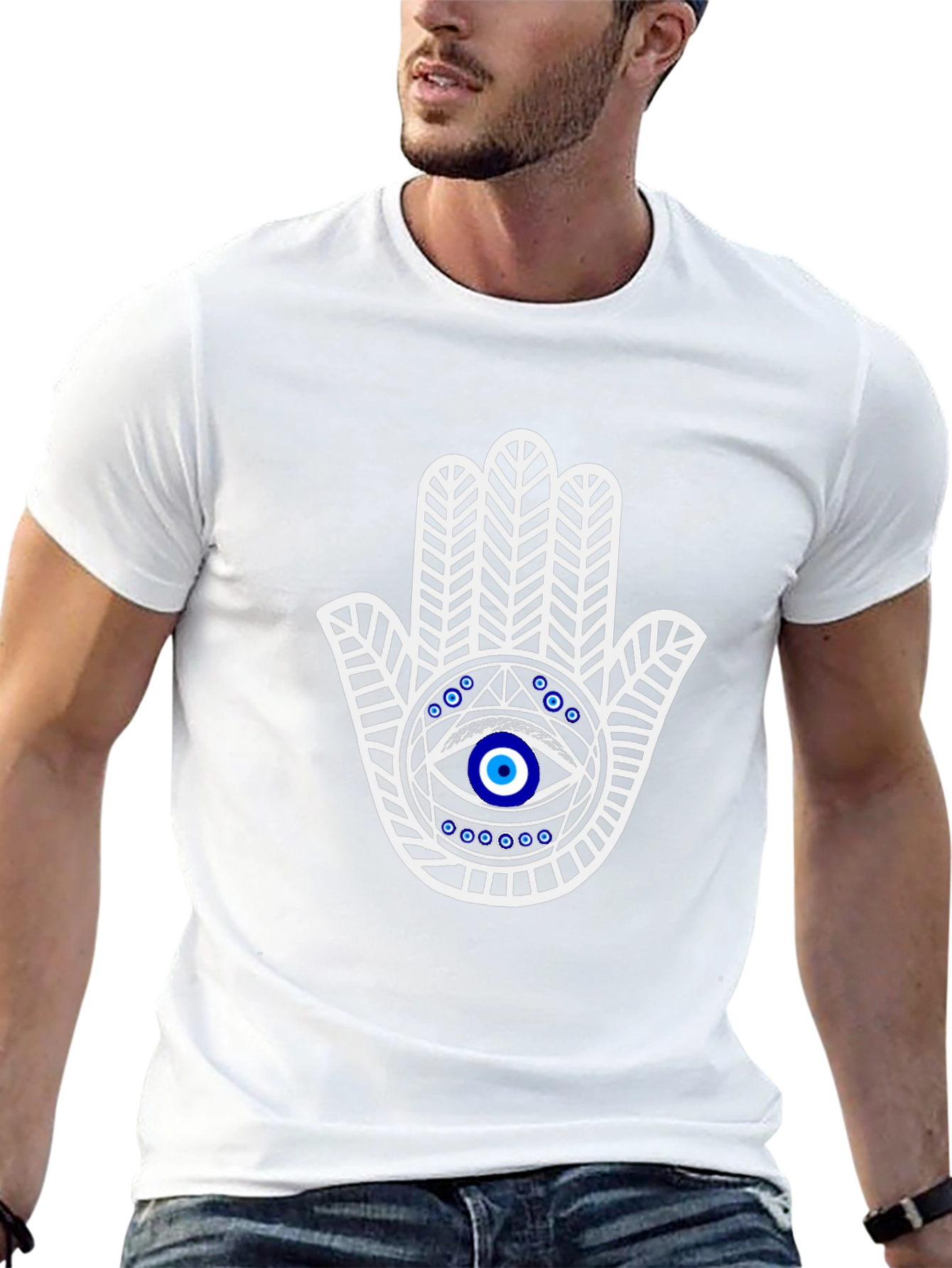 Hamsa Hand Graphic Tee - Protect Evil Eye