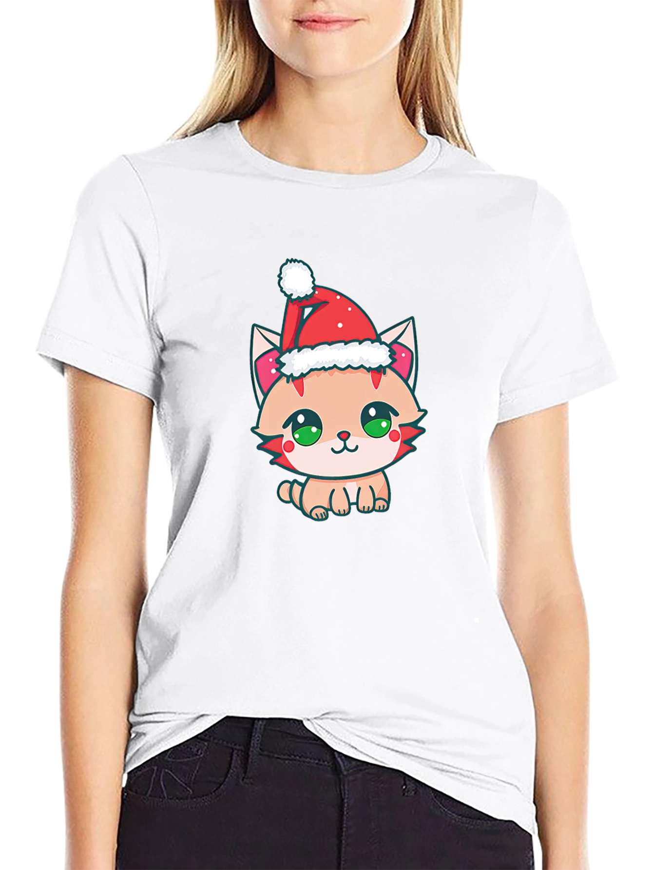 Cute Christmas Cat T-Shirt