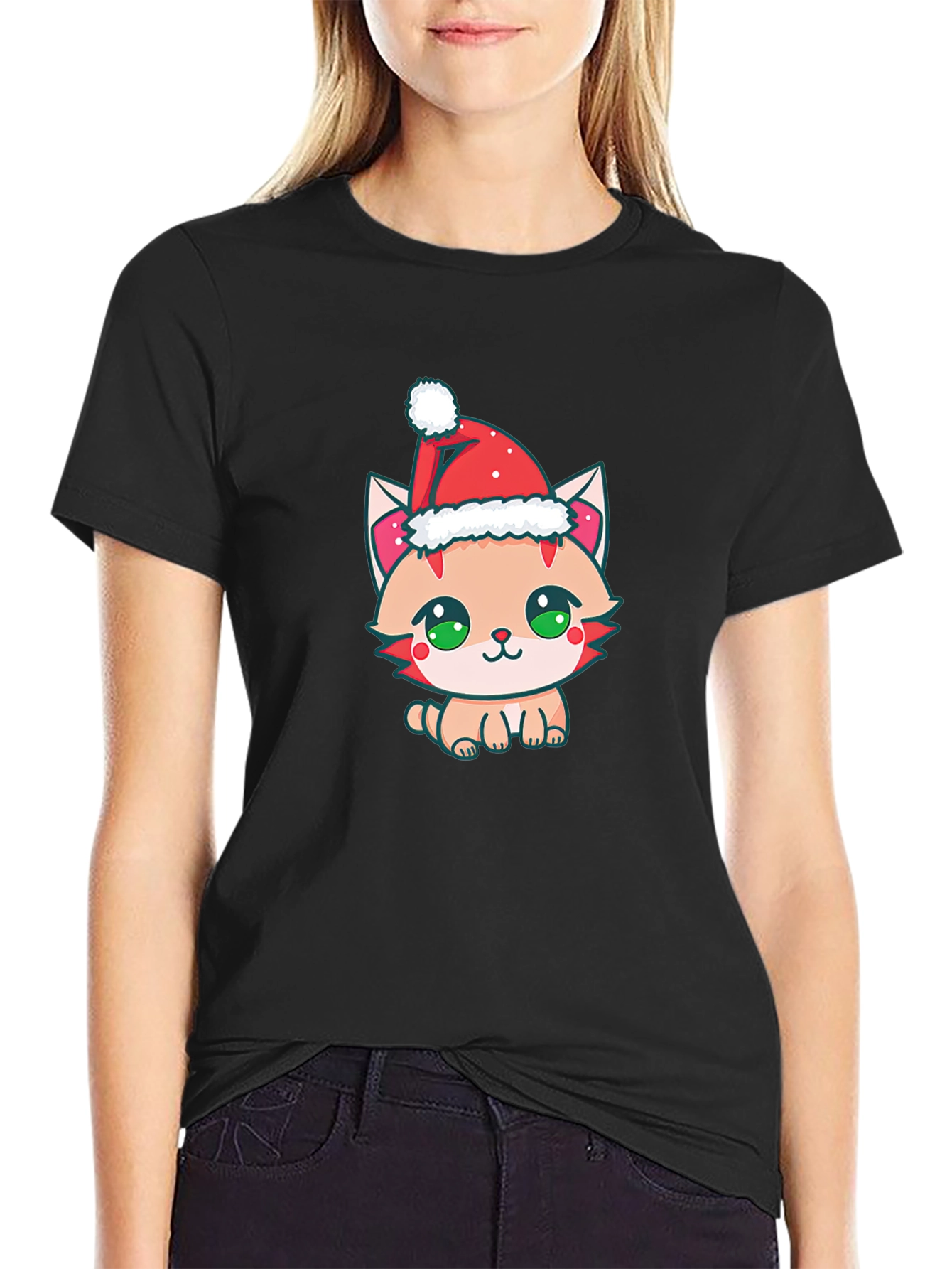 Cute Christmas Cat T-Shirt