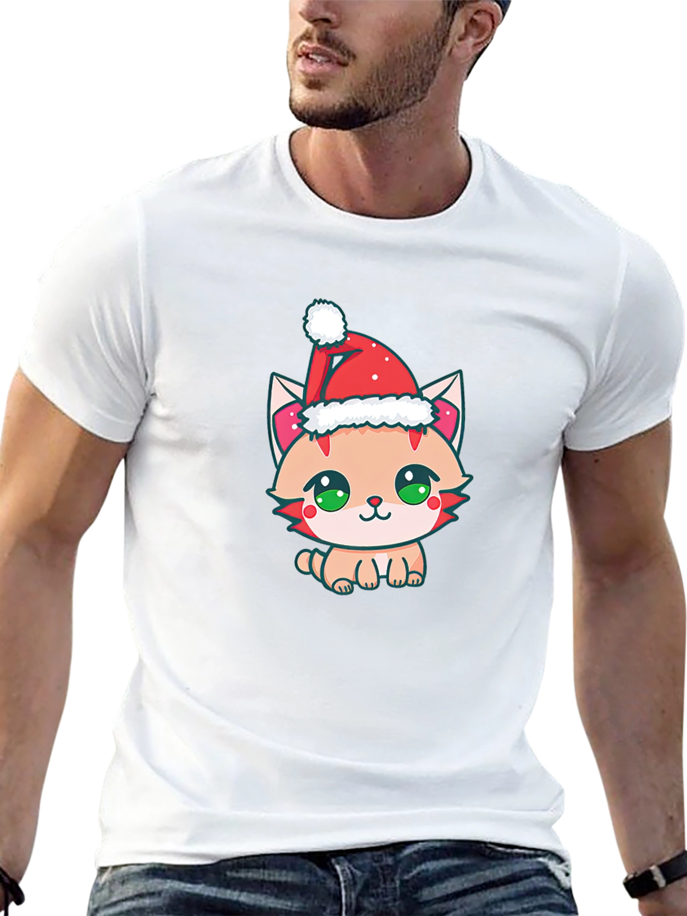Cute Christmas Cat T-Shirt