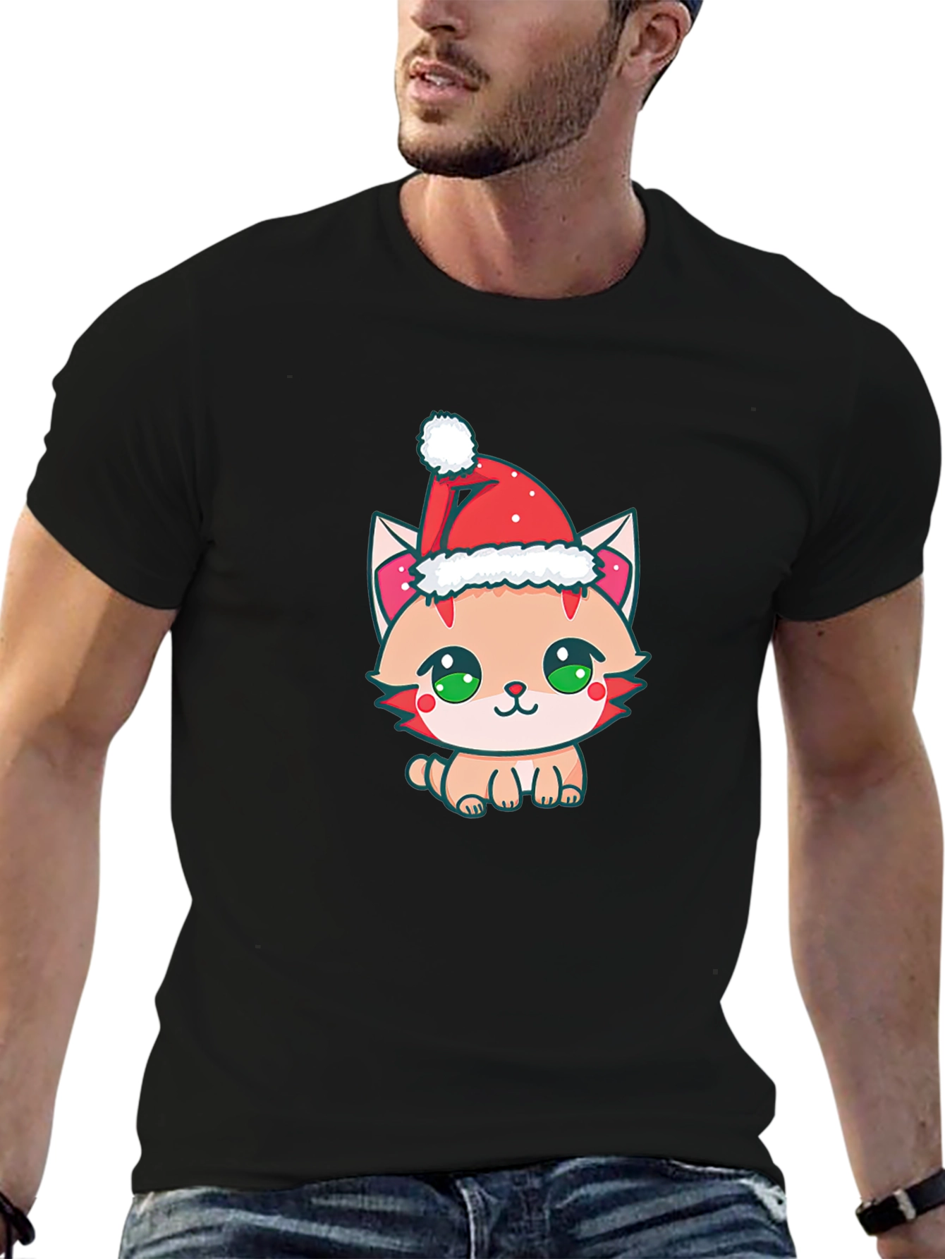 Cute Christmas Cat T-Shirt