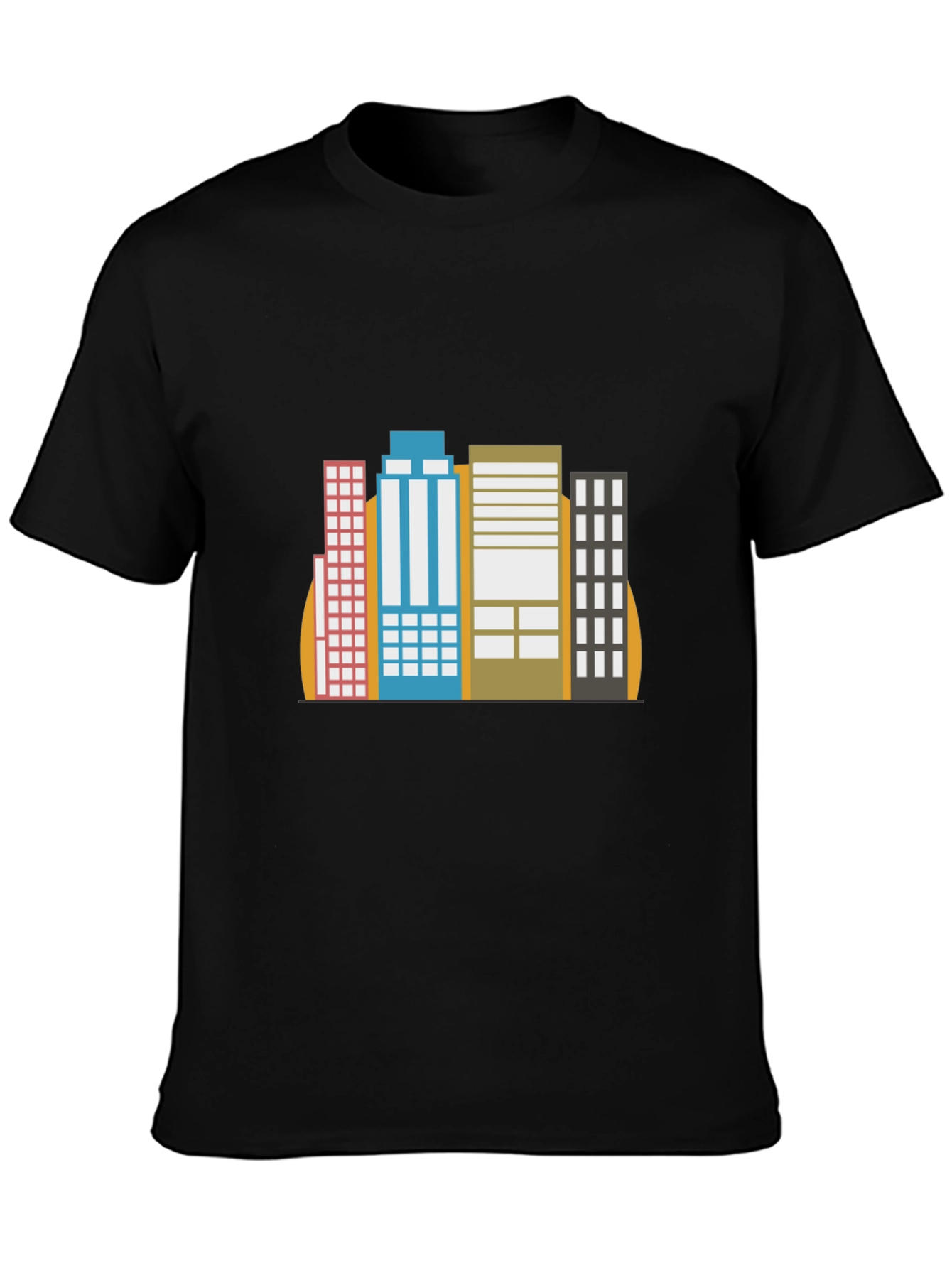 Cityscape Graphic T-Shirt - Black Urban Tee