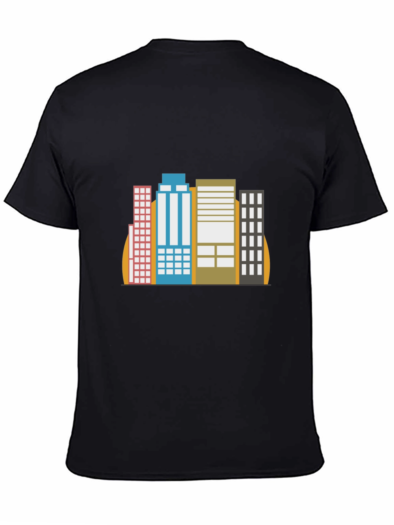 Cityscape Graphic T-Shirt - Black Urban Tee