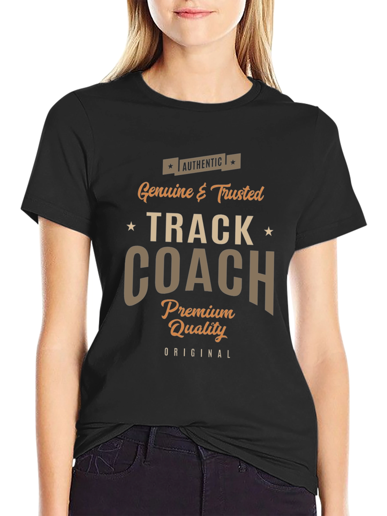 Authentic Track Coach Premium Quality T-Shirt