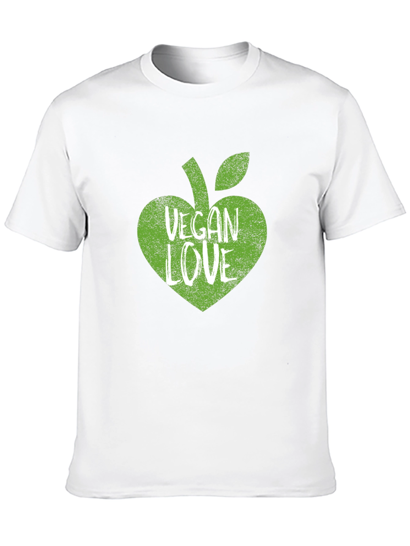 Vegan Love T-Shirt - Green Apple Heart