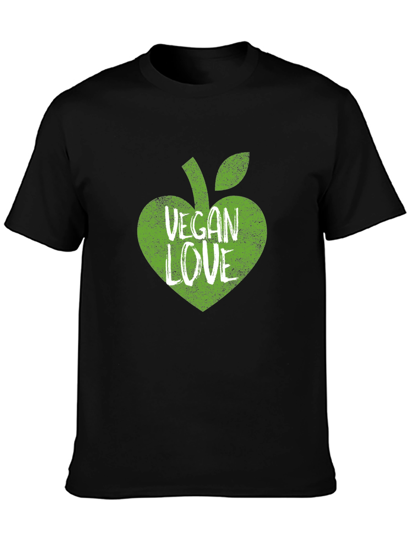 Vegan Love T-Shirt - Green Apple Heart