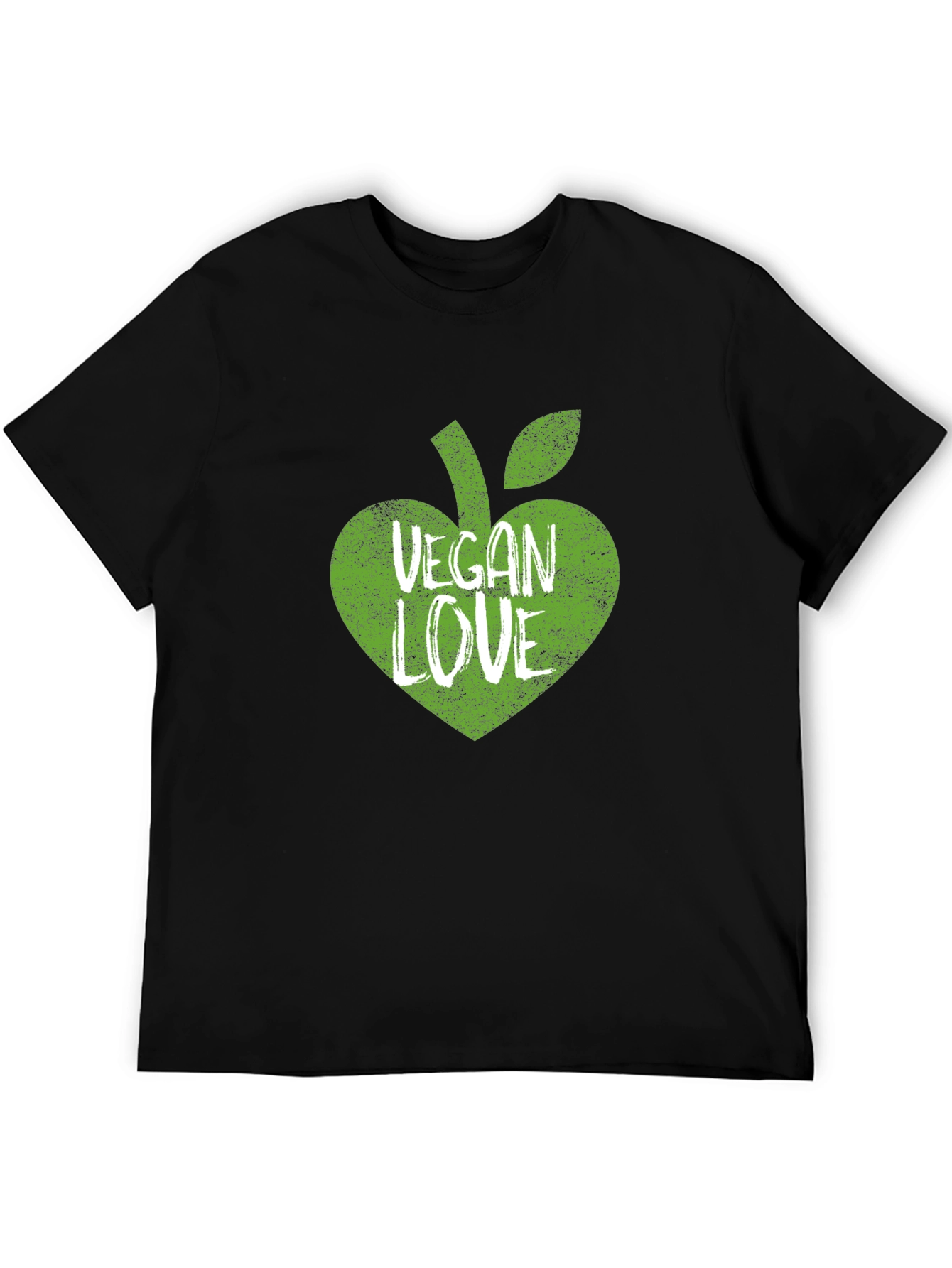 Vegan Love T-Shirt - Green Apple Heart