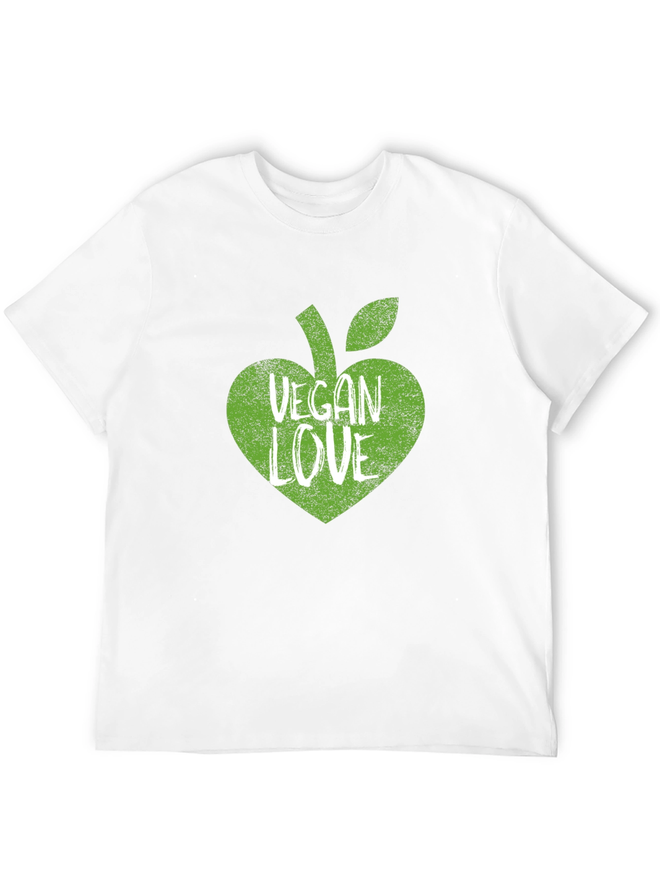 Vegan Love T-Shirt - Green Apple Heart