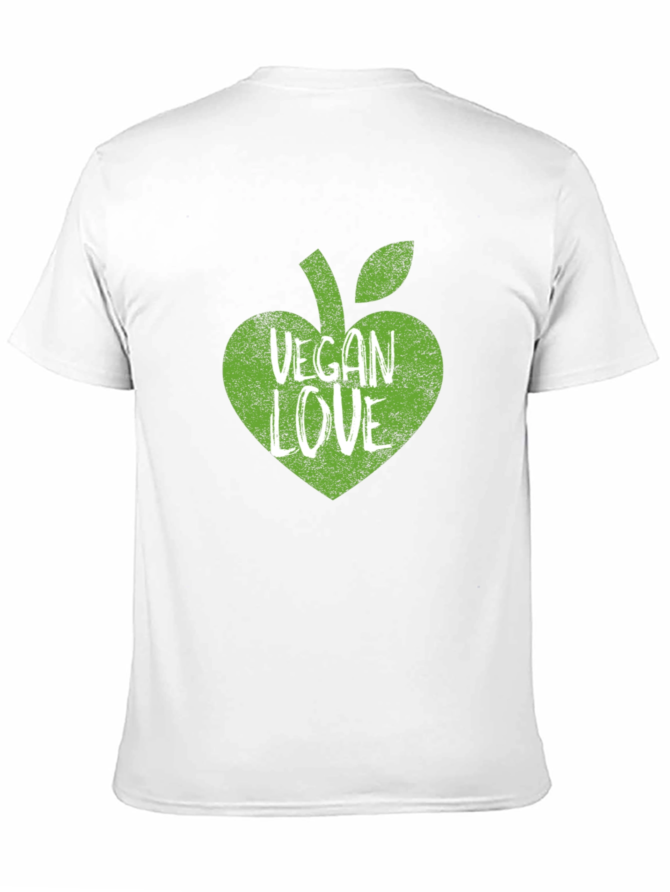 Vegan Love T-Shirt - Green Apple Heart