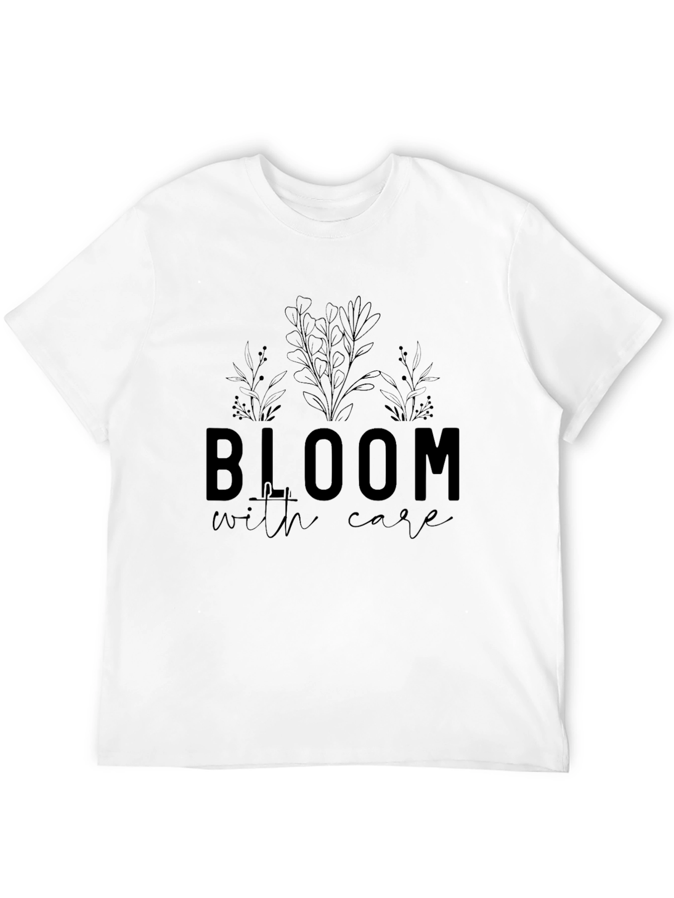 Bloom With Care Black Graphic Tee