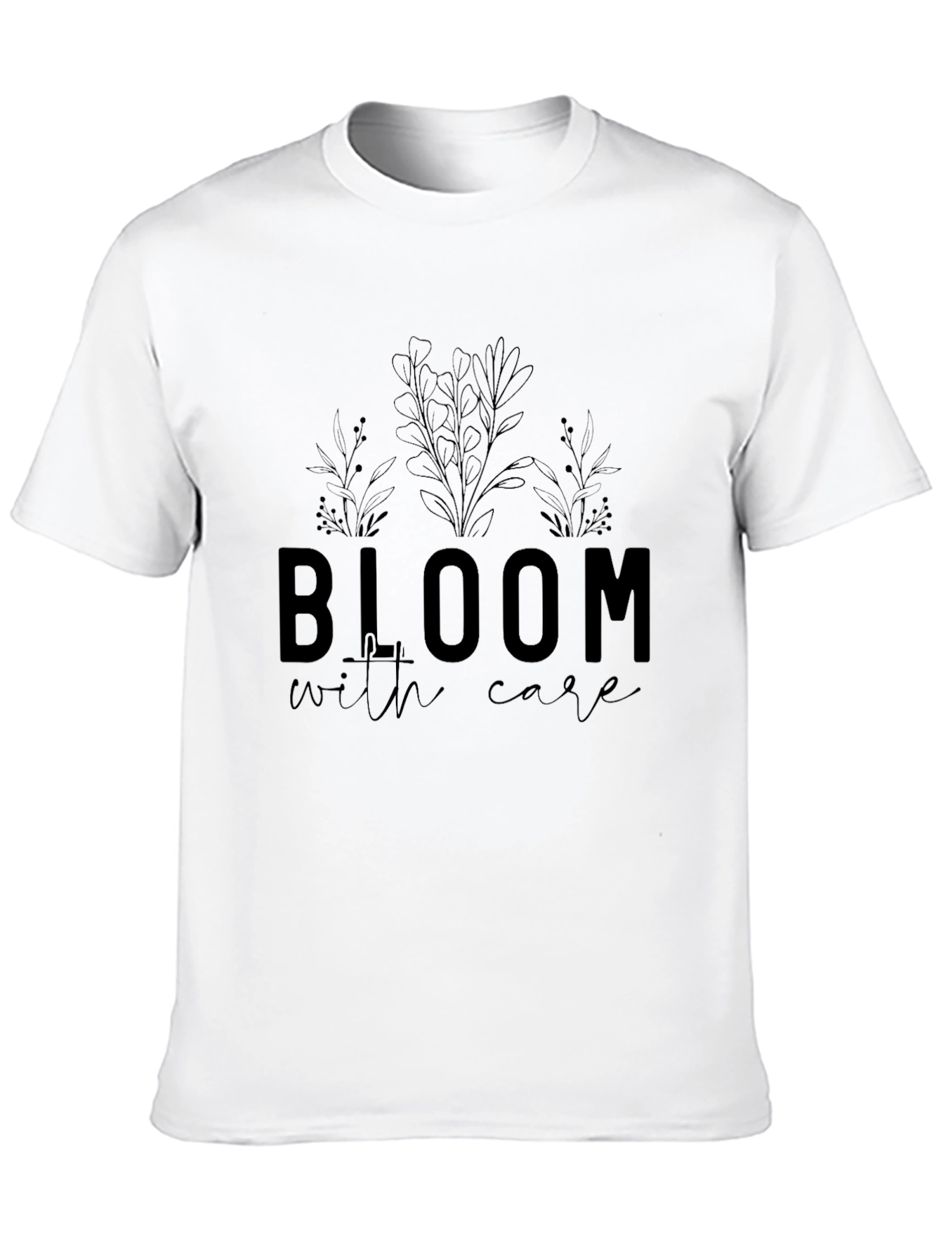 Bloom With Care Black Graphic Tee