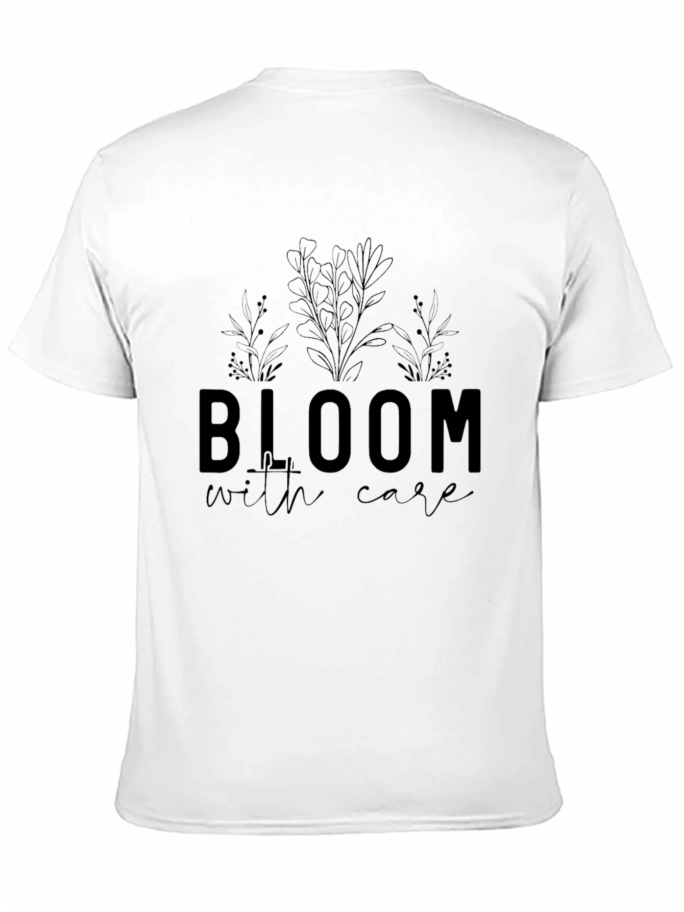 Bloom With Care Black Graphic Tee
