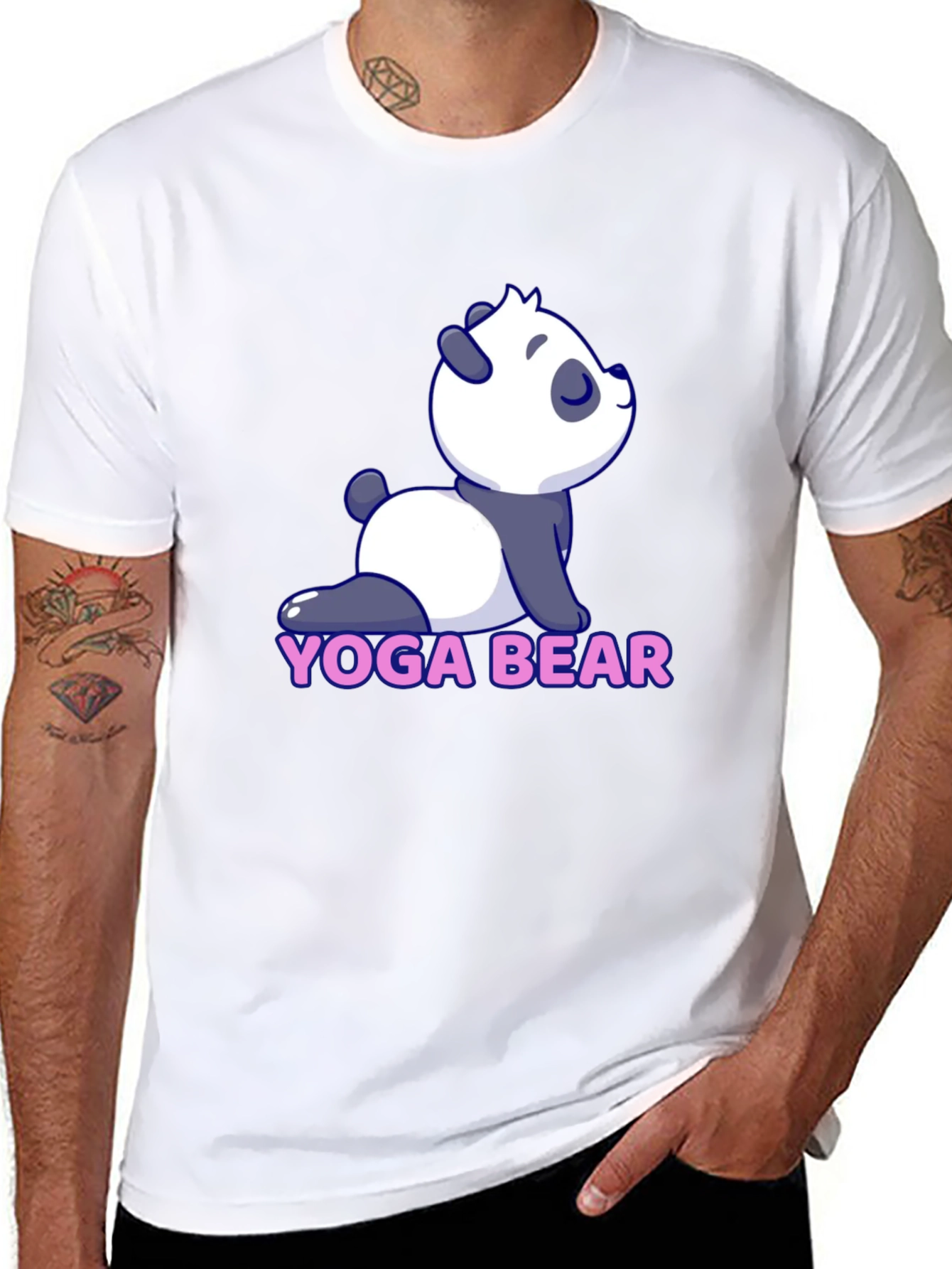 Yoga Bear Tee - Cute Panda Design