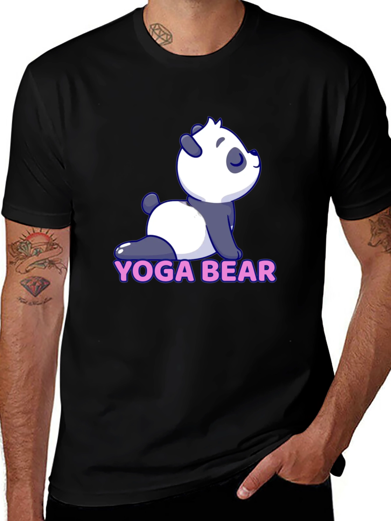 Yoga Bear Tee - Cute Panda Design