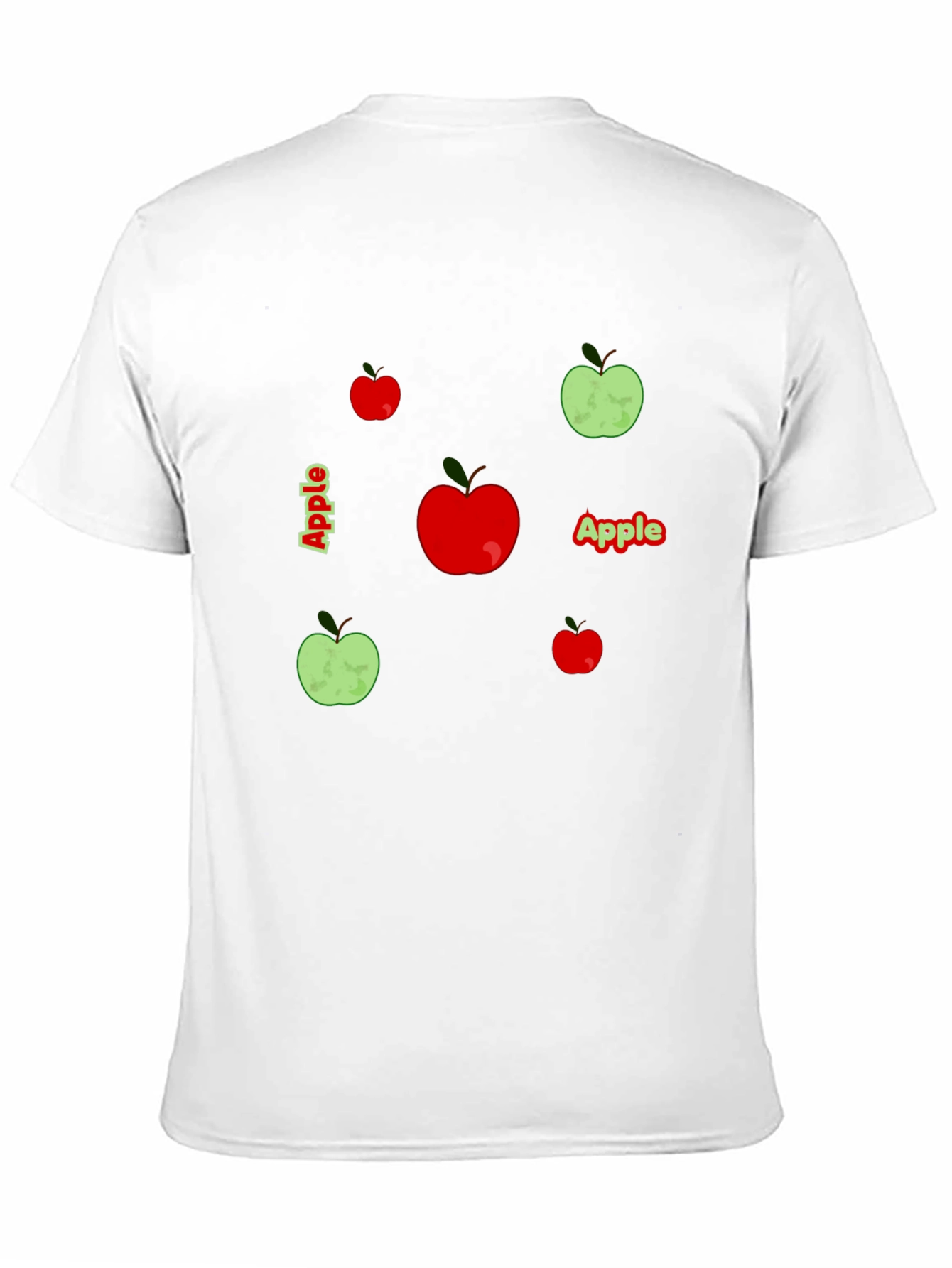 Apple Graphic Print Black T-Shirt